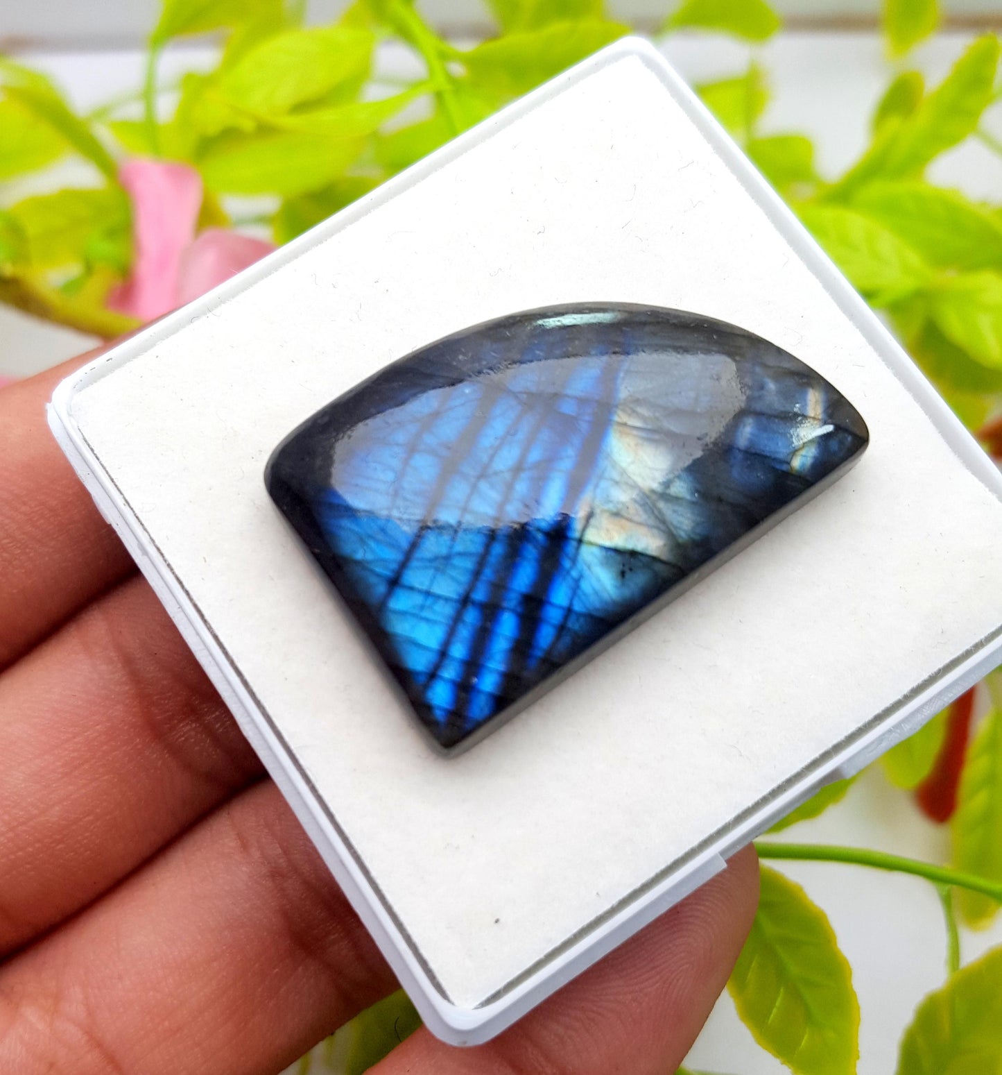 Labradorite, 100% Natural Multi Labradorite, Fancy Shape Smooth Cabochon Loose Gemstone, 49.30 Carat, Size-35x23x7mm, Gift For Her, PC-1