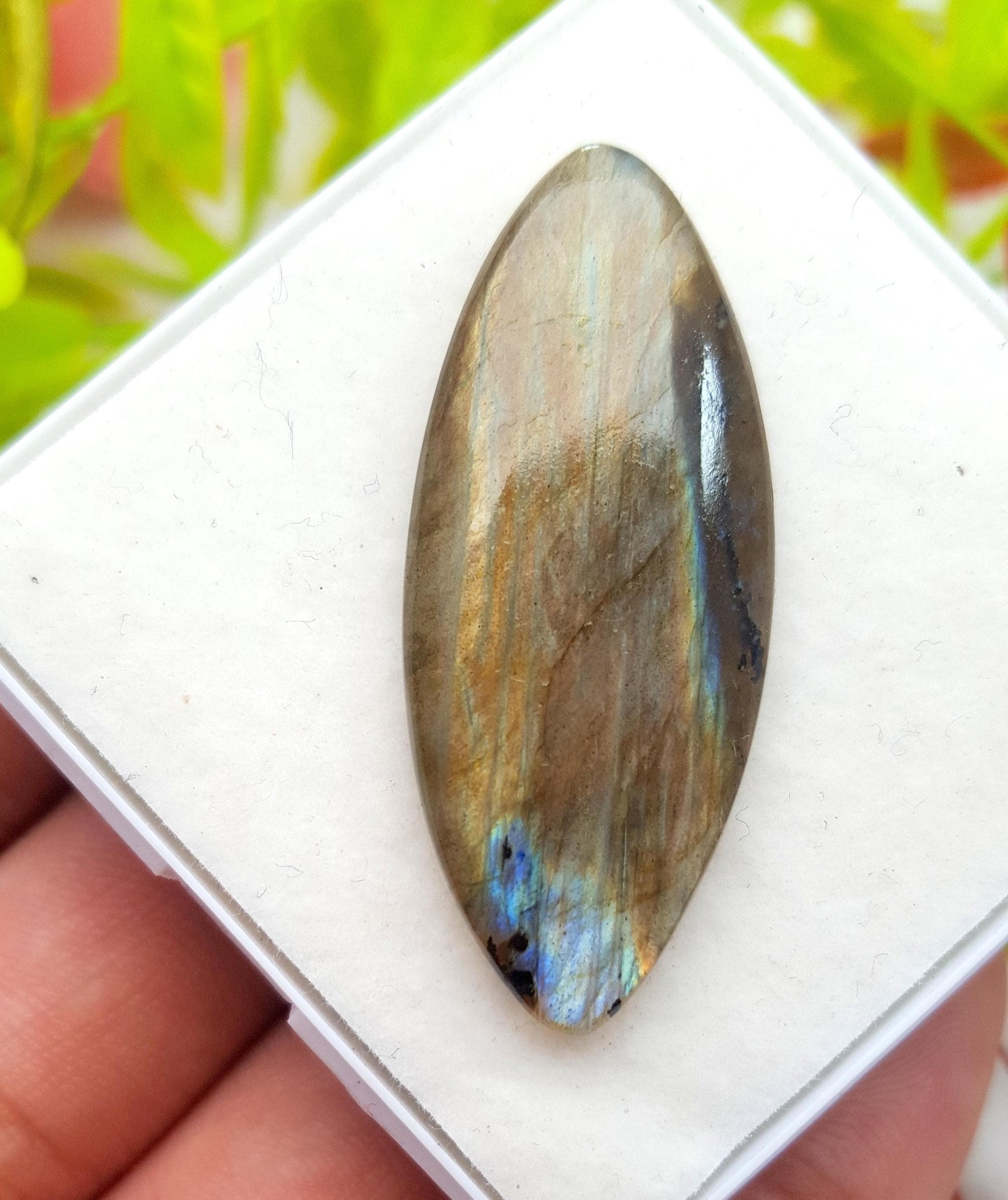 Labradorite, 100% Natural Multi Labradorite, Marquise Shape Smooth Cabochon Loose Gemstone, 25.85 Carat, Size-42x18x4mm, Gift For Her, PC-1