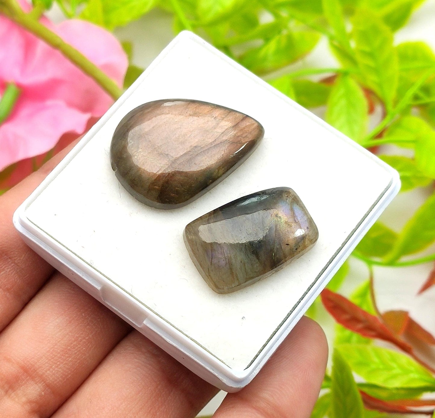 100% Natural Multi Labradorite, Mix Shape Smooth Cabochon Gemstone Lot, 41.30 Carat, Size-23x20x5mm To 22x15x5, Gift For Her, PC-2