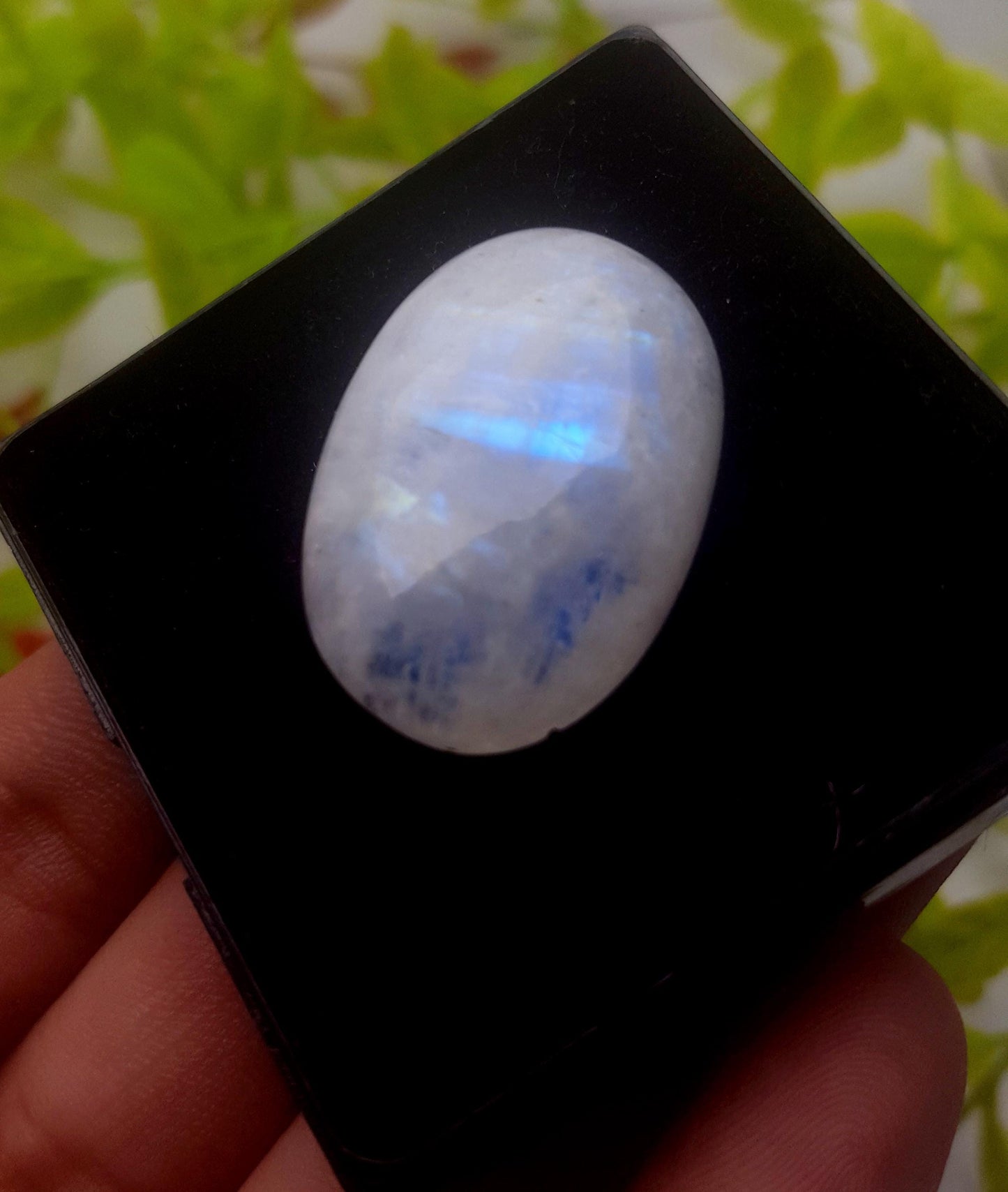 Moonstone, Natural Rainbow Moonstone, Oval Smooth Cabochon Loose Gemstone, 44.70 Carat, Size-29x20x8mm, Gift For Her,