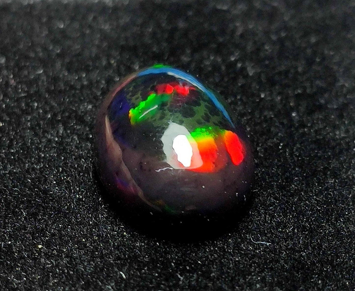 AAA++ Natural Black Opal, Ethiopian Opal Welo Black Opal, Oval Cabochon Loose Gemstone, 5.50 Carat, Size-17x11.5x6.5mm, For Jewelry Making