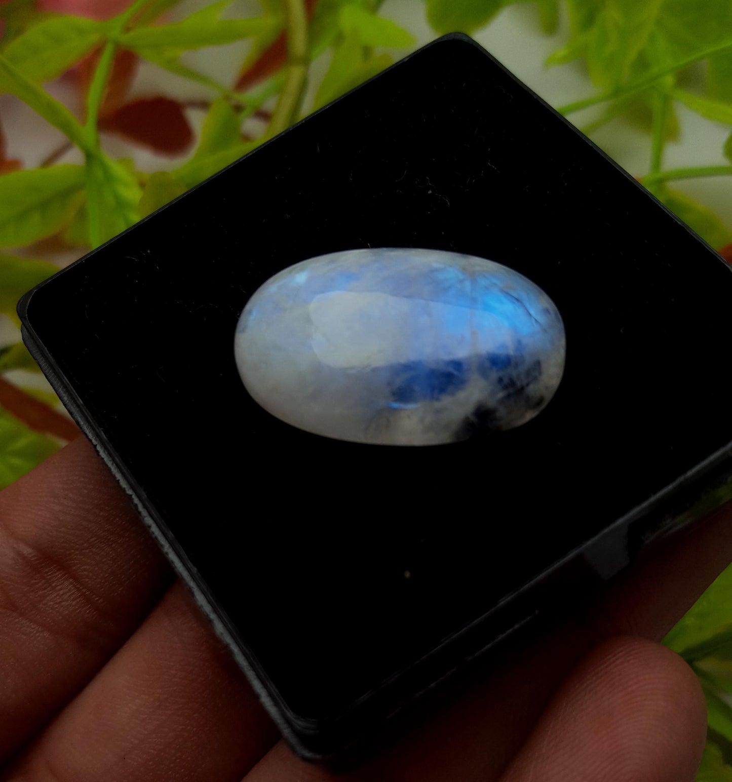 Moonstone, Natural Rainbow Moonstone, Oval Smooth Cabochon Loose Gemstone, 26.70 Carat, Size-26x16x7mm, Gift For Her,