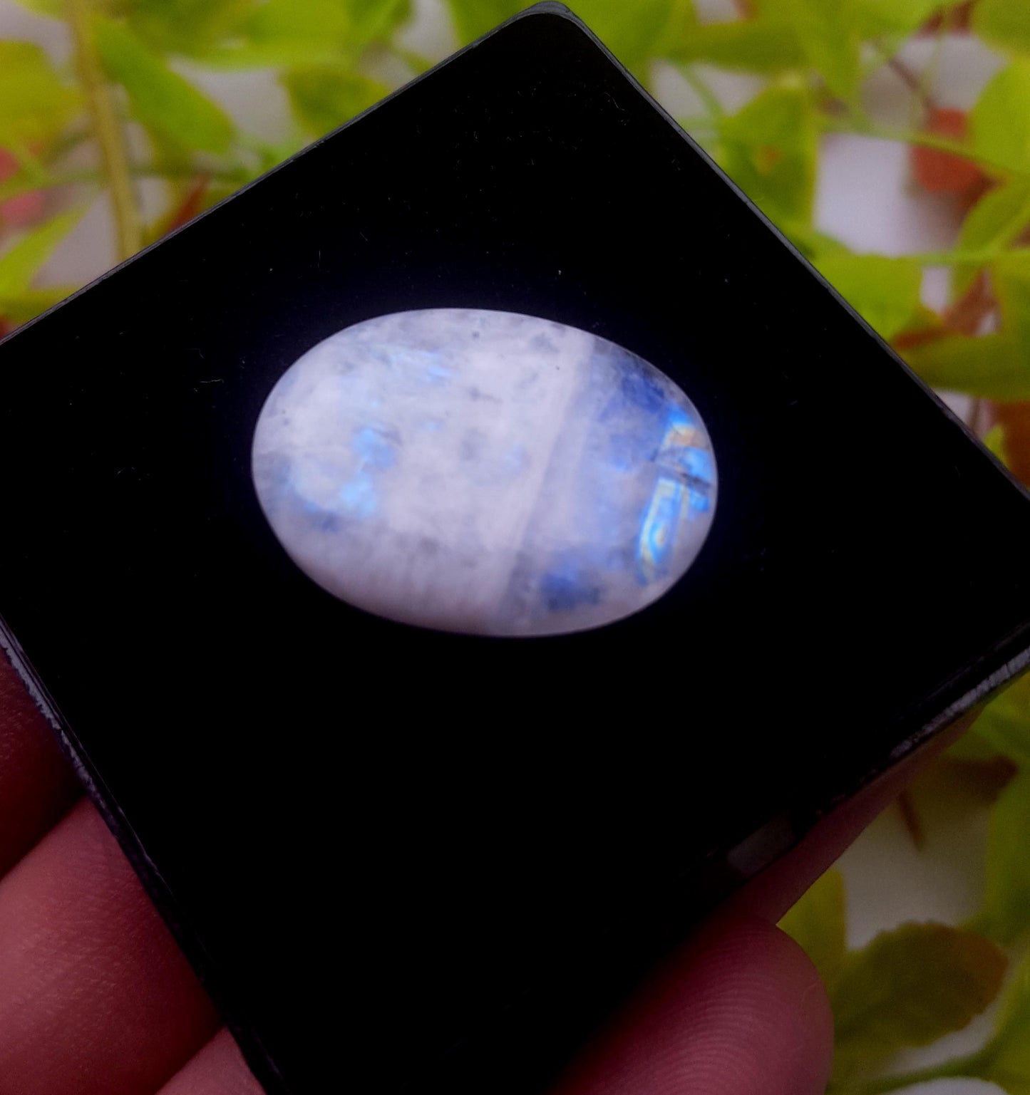 Moonstone, Natural Rainbow Moonstone, Oval Smooth Cabochon Loose Gemstone, 22.20 Carat, Size-25x19x5mm, Gift For Her,