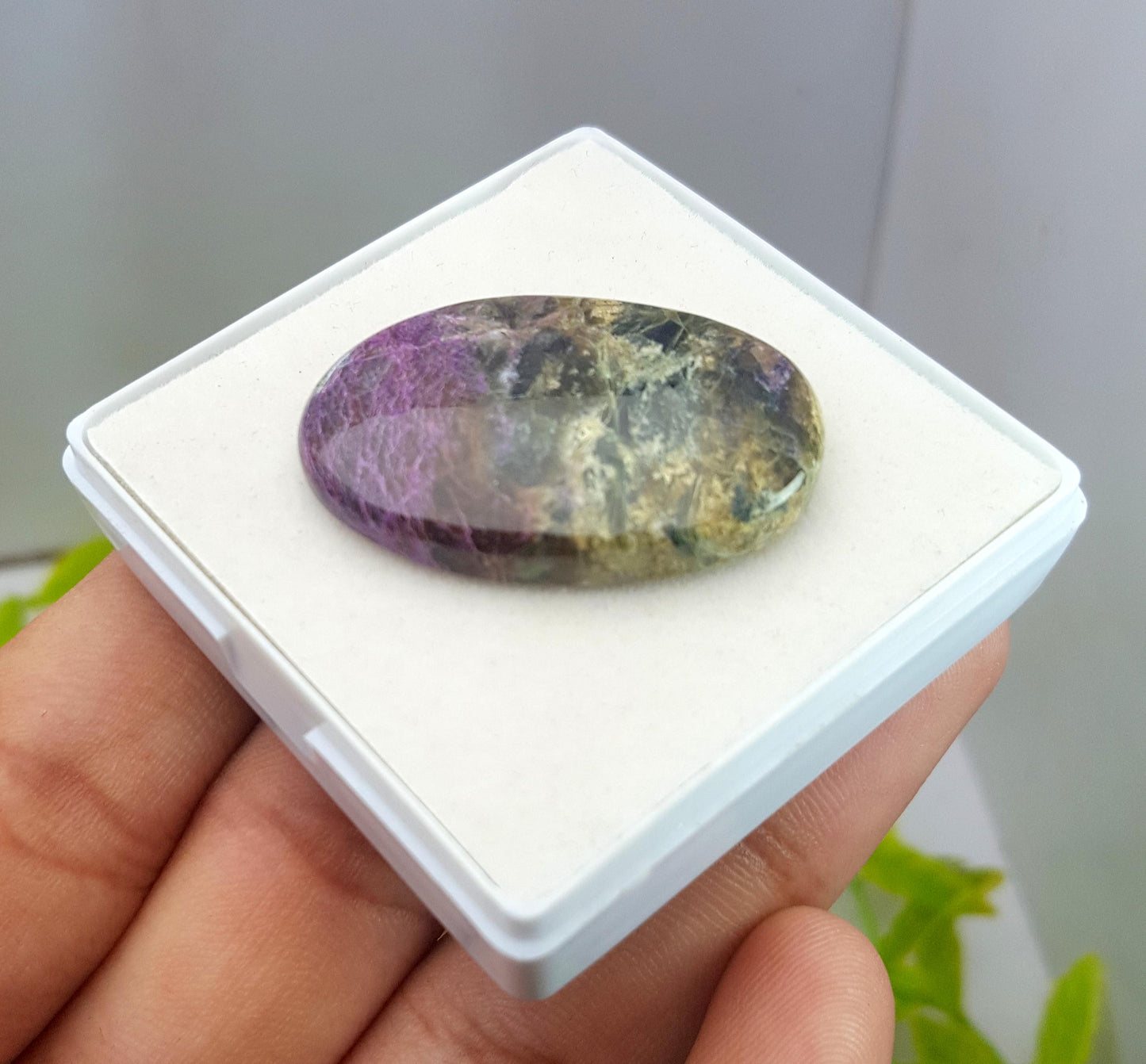 Purpurite, Natural Purpurite, Oval Smooth Cabochon Loose Gemstone, 38.90 Carat, Size-34x22x7mm, Gift For Her, PC-1