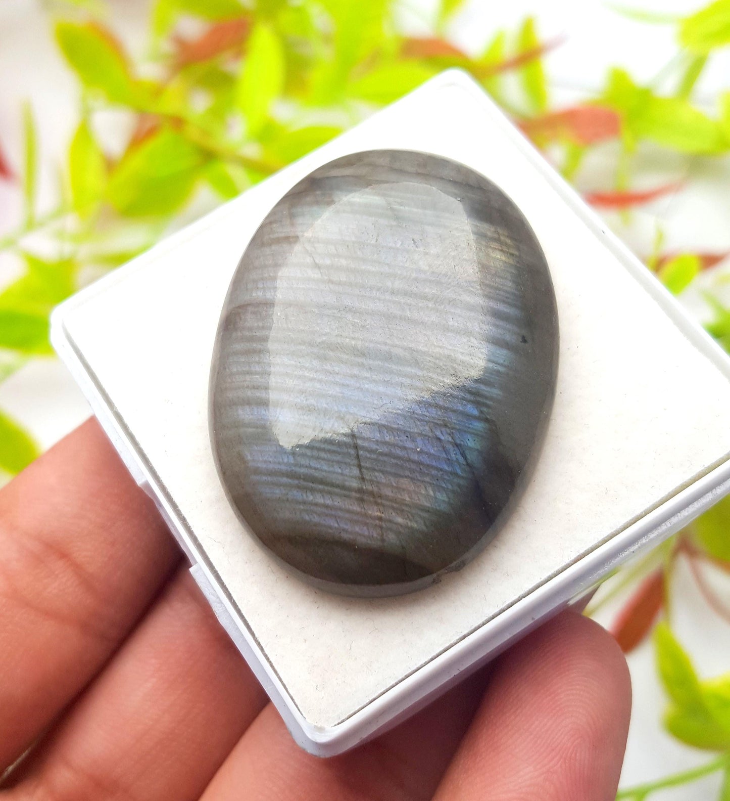 Labradorite, Natural Multi Flashy Labradorite, Oval Smooth Cabochon Loose Gemstone, 93.10 Ct, Size-43x31x8mm, Gift For Her, PC-1