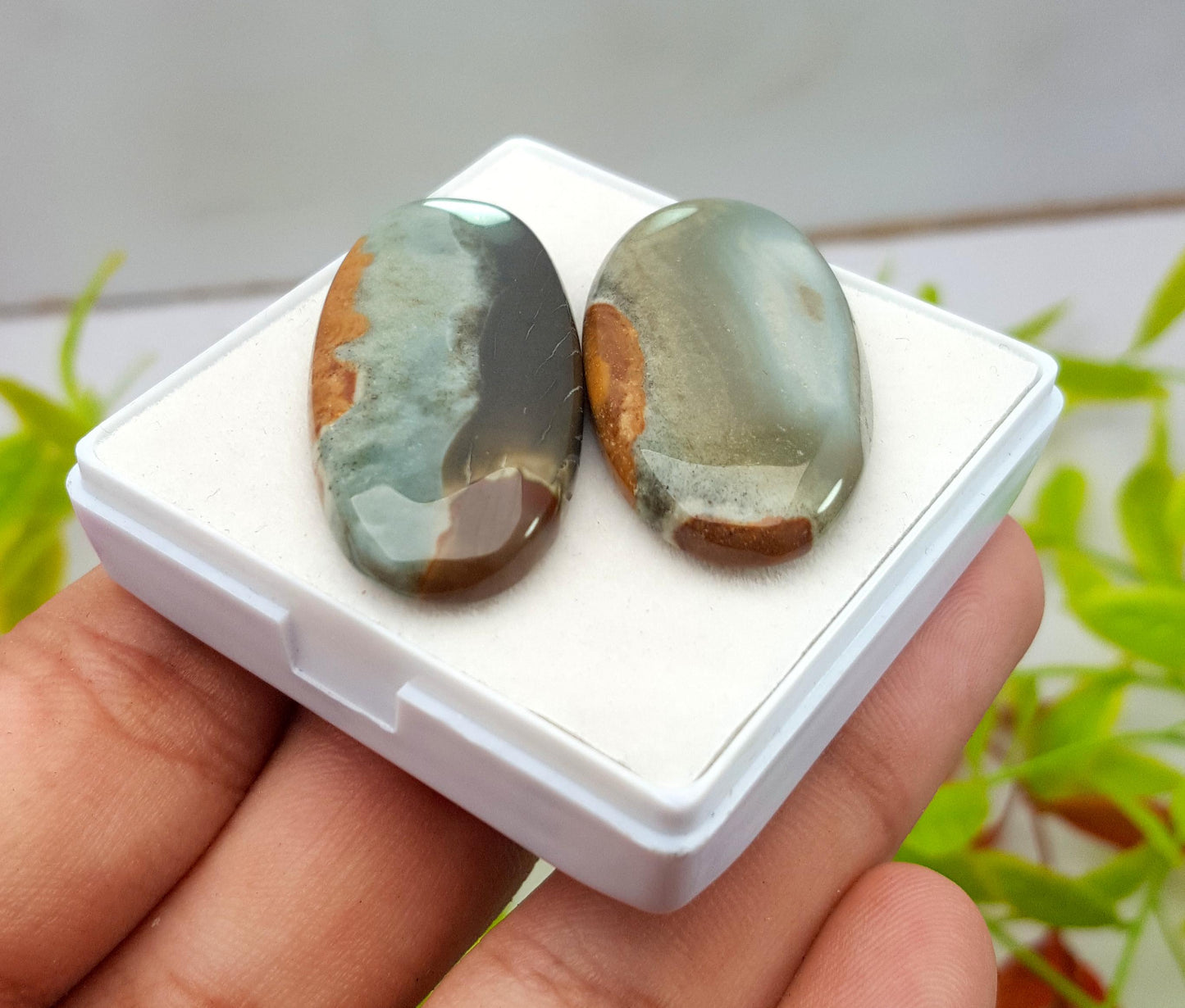 Jasper, Natural Imperial Jasper, Oval Cabochon Gemstone Lot, 66.40 Carat, Size-40x18x5mm To 37x19x5mm, Gift For Her, PC-2