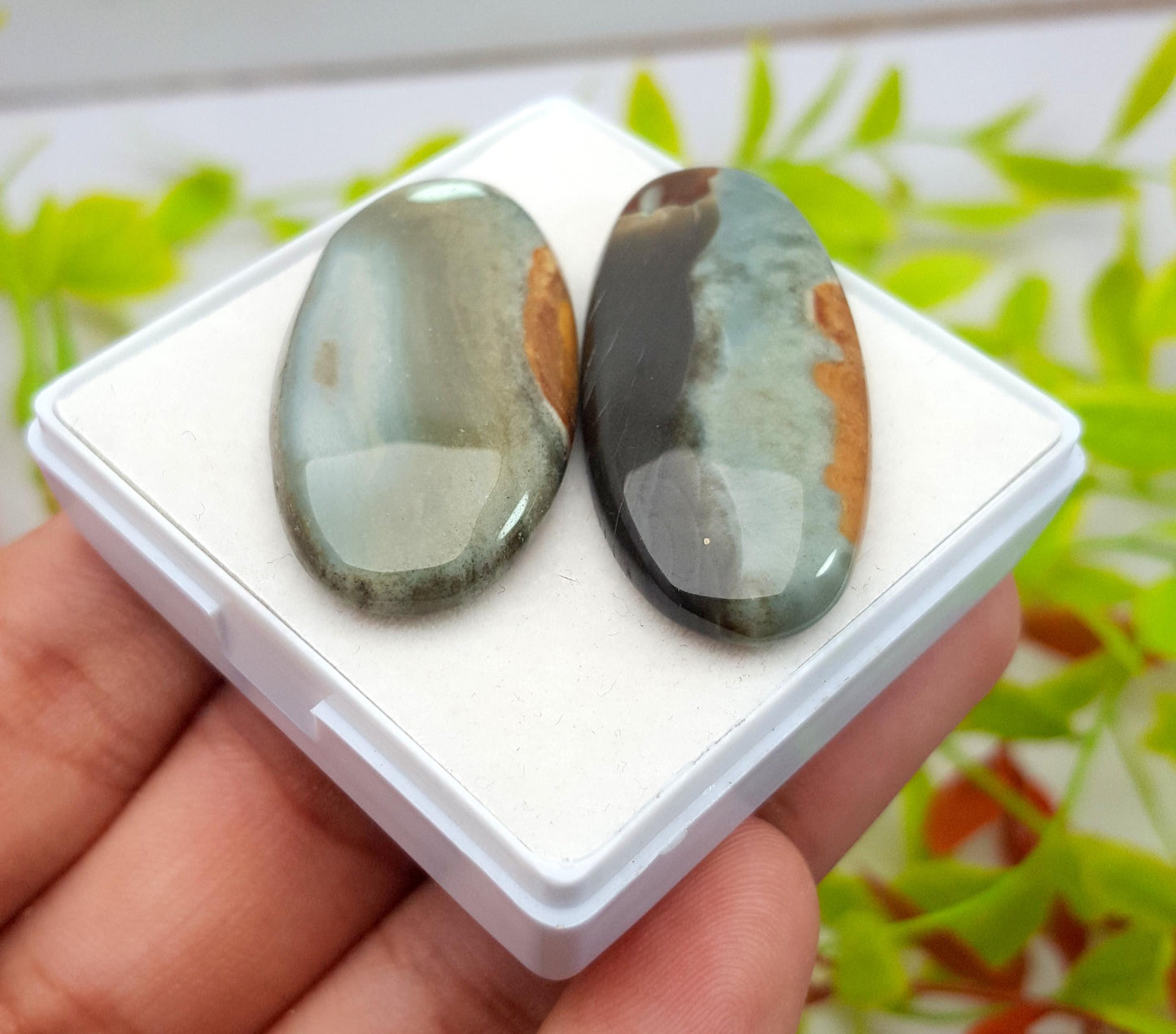 Jasper, Natural Imperial Jasper, Oval Cabochon Gemstone Lot, 66.40 Carat, Size-40x18x5mm To 37x19x5mm, Gift For Her, PC-2