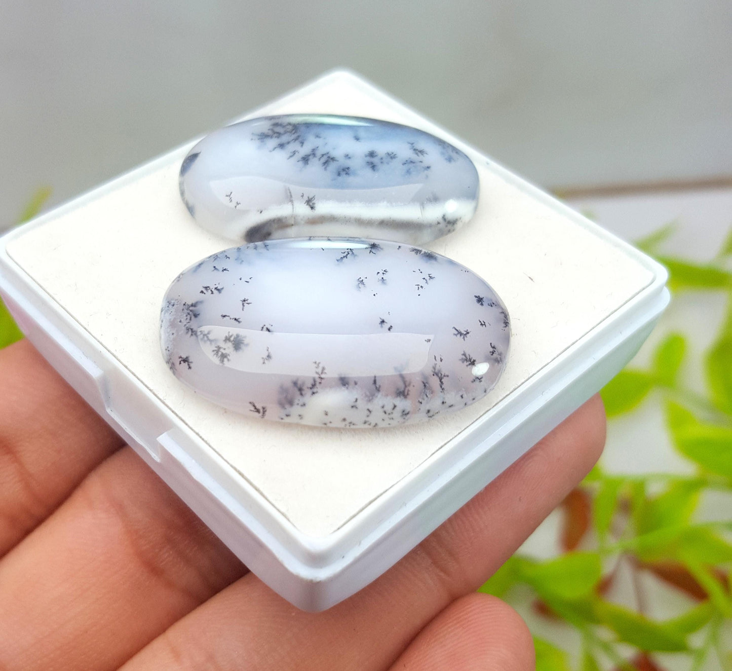 Natural Dendrite Opal Oval Cabochon Gemstone Lot, 73.20 Carat, Size-32x22x6mm To 31x19x6mm, Gift For Her, Pc-2