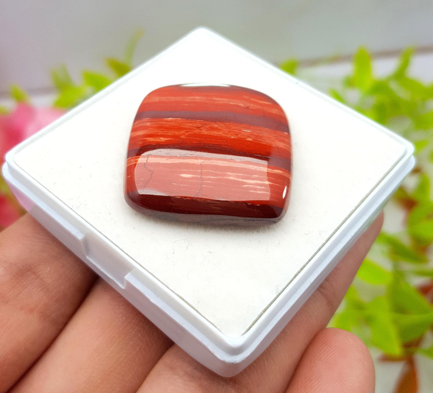 Natural Snake Skin Jasper, Cushion Shape Cabochon Loose Gemstone, 58.30 Carat, Size-29x27x7mm, Gift For Her, PC-1