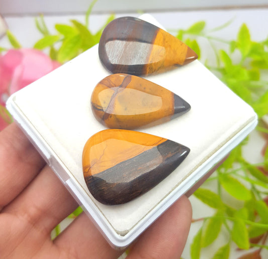 Jasper, Natural Mookaite Jasper, Pear Cabochon Gemstone Lot, 105.20 Carat, Size-35x25x5mm To 32x19x6mm, Gift For Her, PC-3