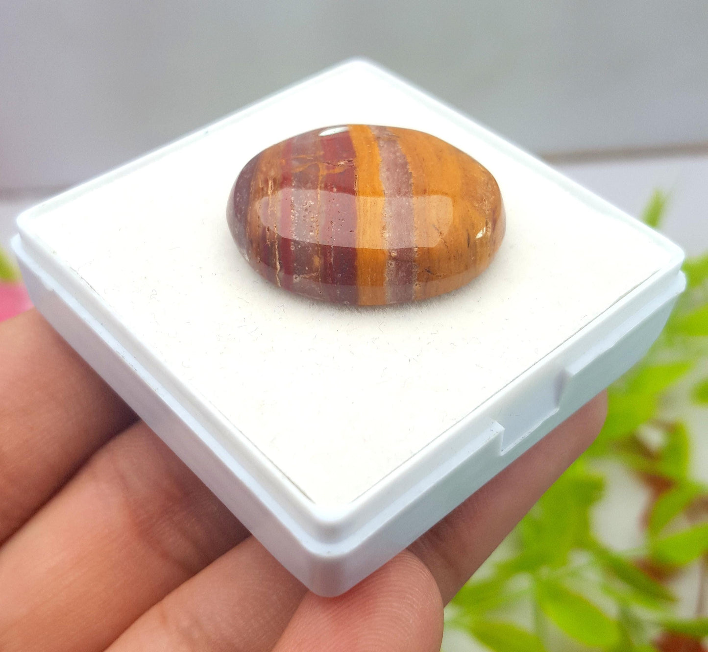 Natural Mookaite Jasper, Oval Cabochon Loose Gemstone, 32.20 Carat, Size-27x23x8mm, Gift For Her, PC-1