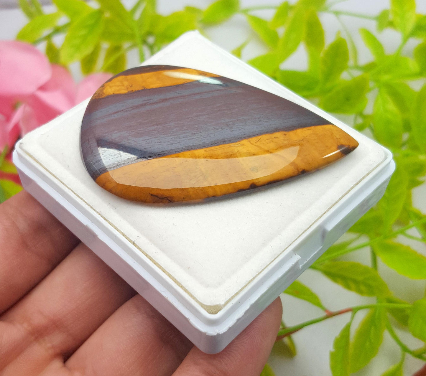 Natural Mookaite Jasper, Pear Cabochon Loose Gemstone, 120.00 Carat, Size-59x37x4mm, Gift For Her, PC-1