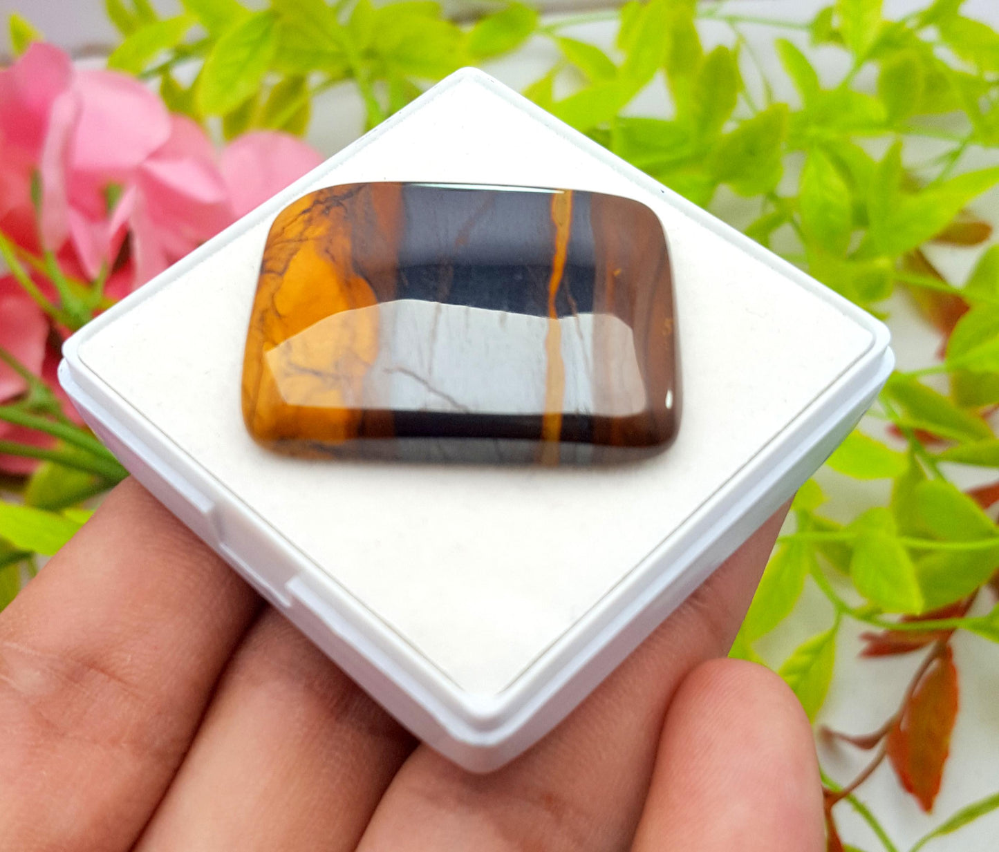 Natural Mookaite Jasper, Cushion Cabochon Loose Gemstone, 79.60 Carat, Size-35x27x5mm, Gift For Her, PC-1