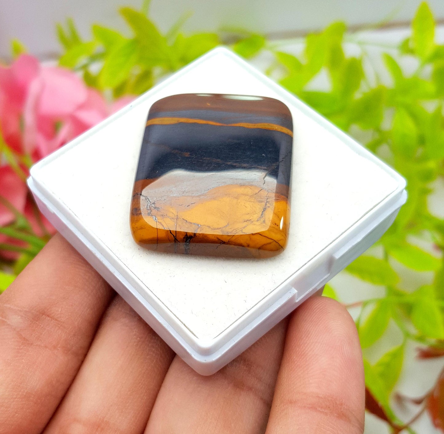 Natural Mookaite Jasper, Cushion Cabochon Loose Gemstone, 79.60 Carat, Size-35x27x5mm, Gift For Her, PC-1