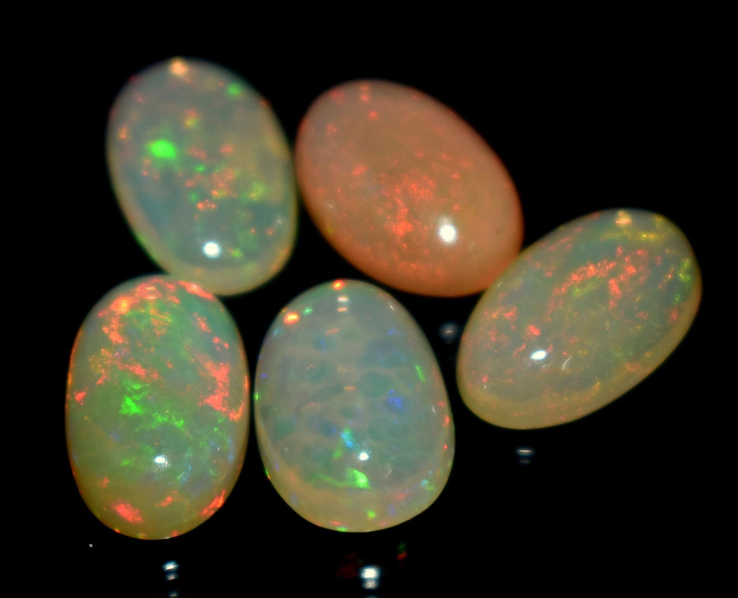 Rare & Natural Ethiopian Opal, Oval Welo Fire Cabochon Gemstone Lot, 8.45 Carat, Size-11x7mm, Gift For Her, PC-5