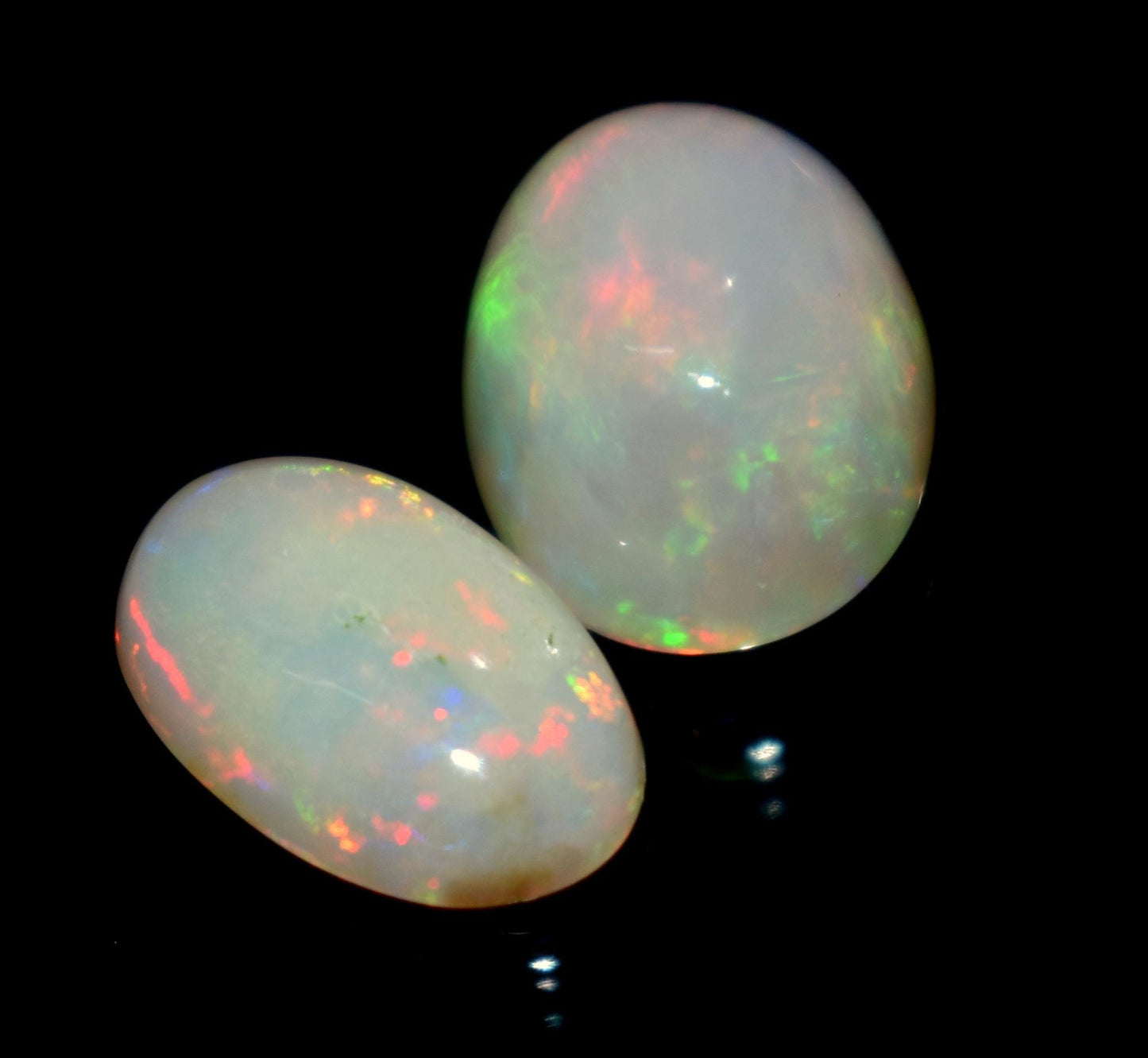 Opal, Natural Ethiopian Opal, Oval Welo Fire Cabochon Gemstone Lot, 6.15 Carat, Size-12x10mm to 12x8mm , Gift For Her, PC-2