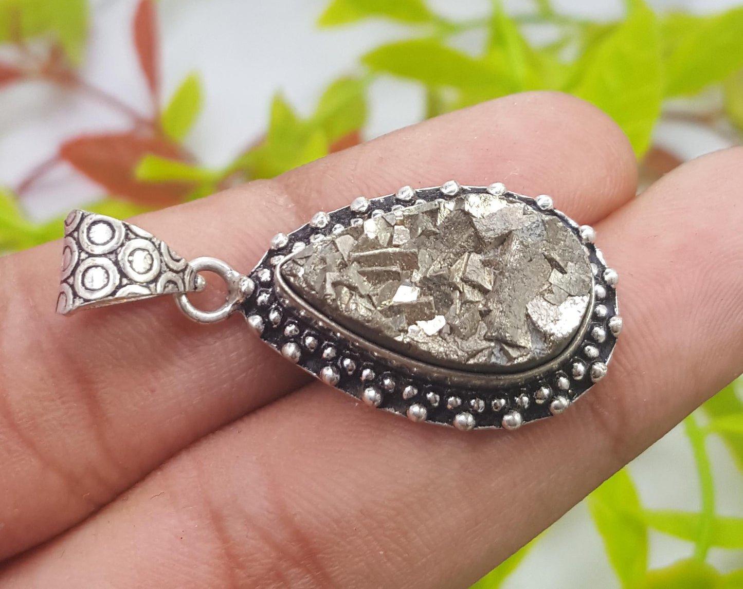 pyrite Pendent, Natural Pyrite Gemstone Pendant, Handmade Pendant,  Pyrite Jewelry, Gift For Her,