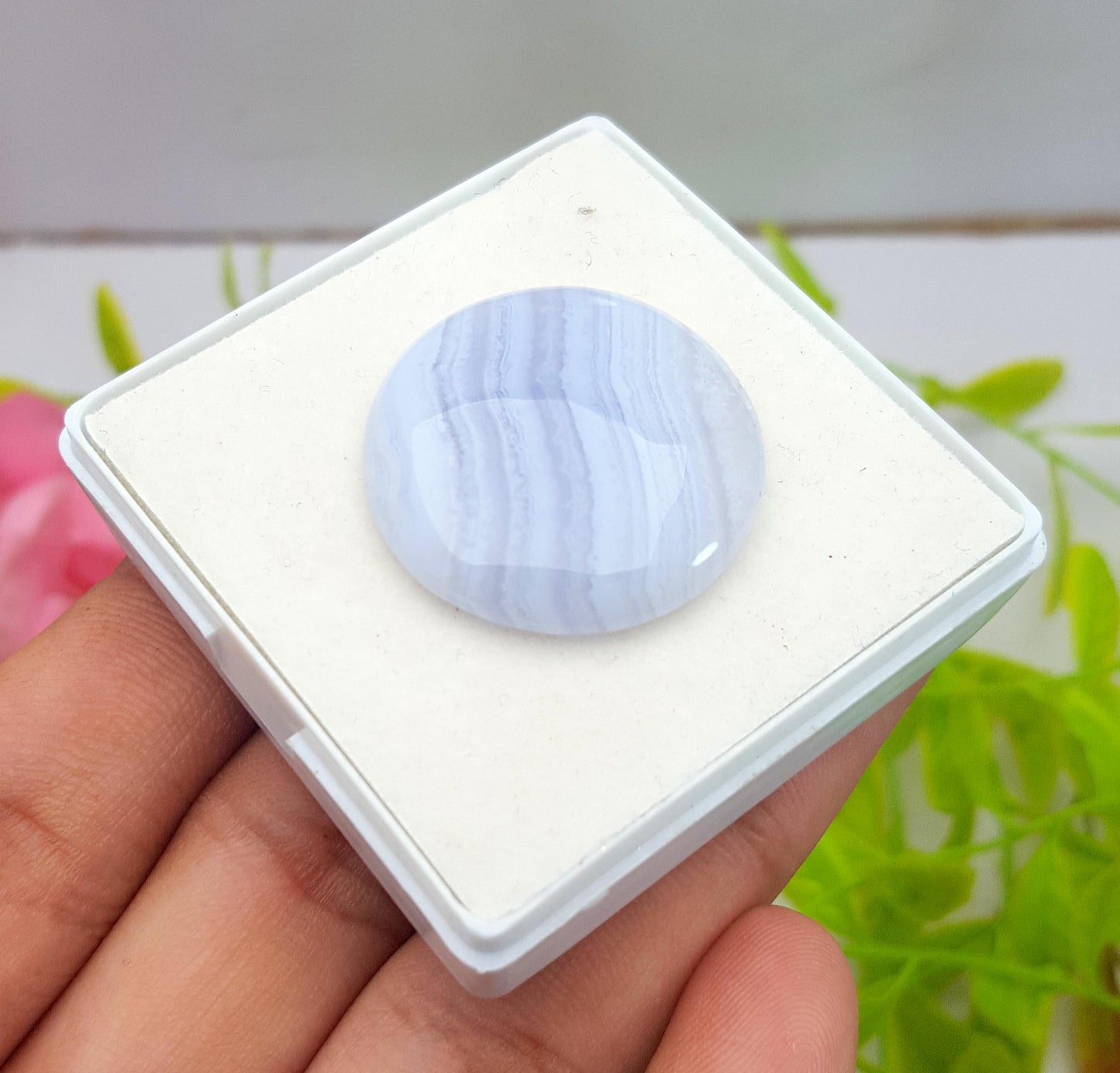 Agate, 100% Natural Purple Banded Agate, Oval Huge Size Cabochon Loose Gemstone, 70.60 Carat, Size-45x29x5mm, For Jewelry Making,