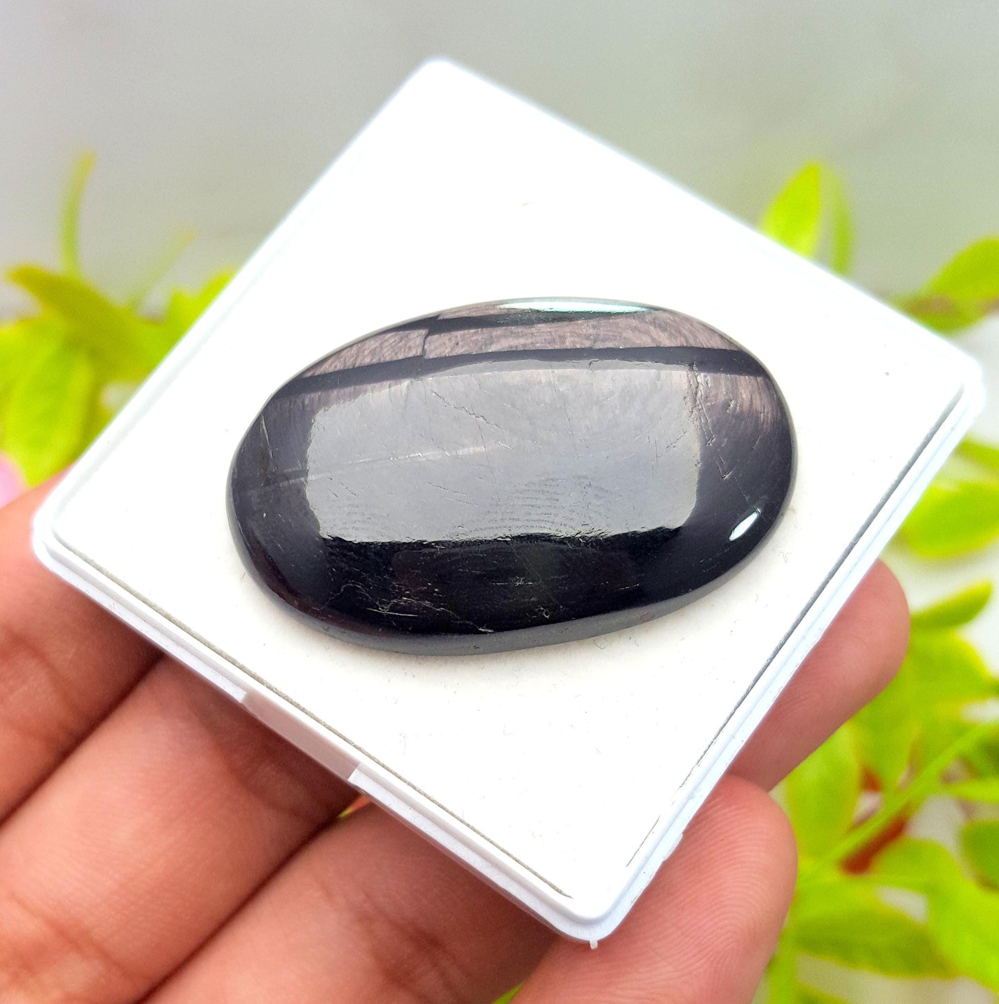 100% Natural Hyper Steen, Oval Smooth Cabochon Loose Gemstone, 77.75 Carat, Size-39x25x7mm, For Jewelry Making,