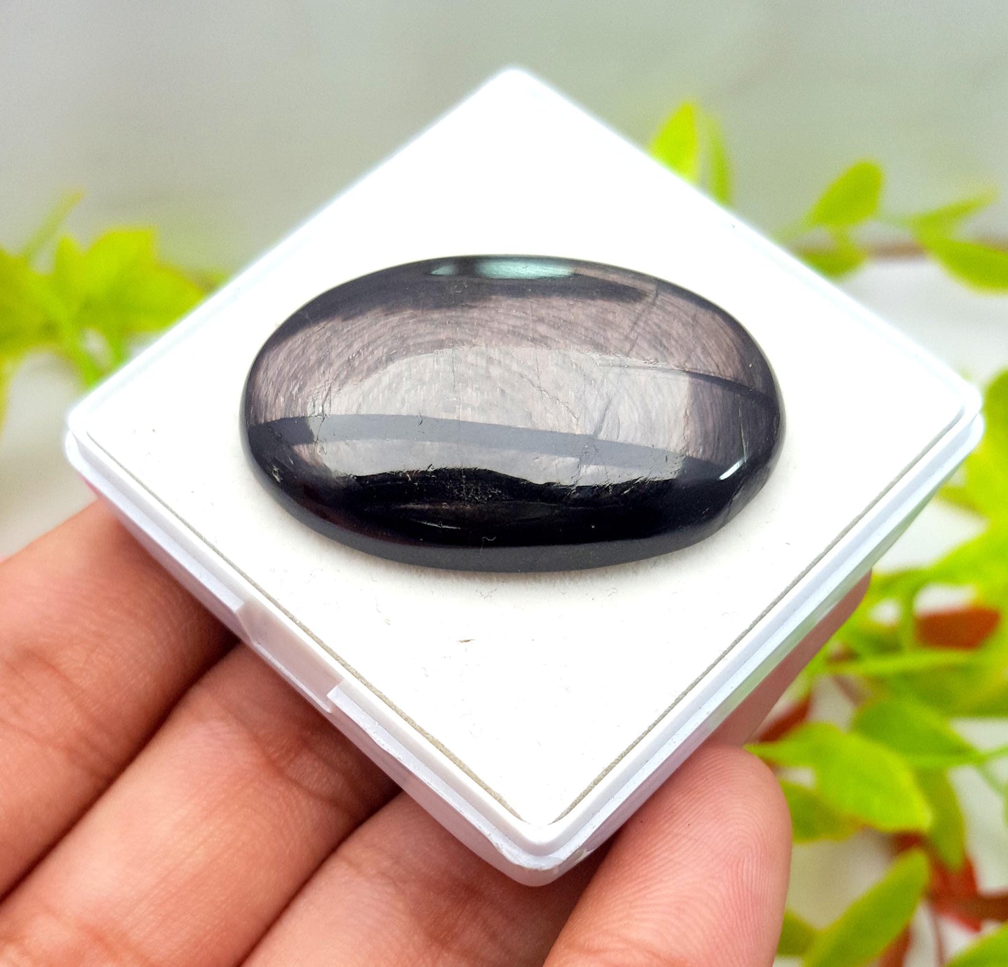 100% Natural Hyper Steen, Oval Smooth Cabochon Loose Gemstone, 77.75 Carat, Size-39x25x7mm, For Jewelry Making,