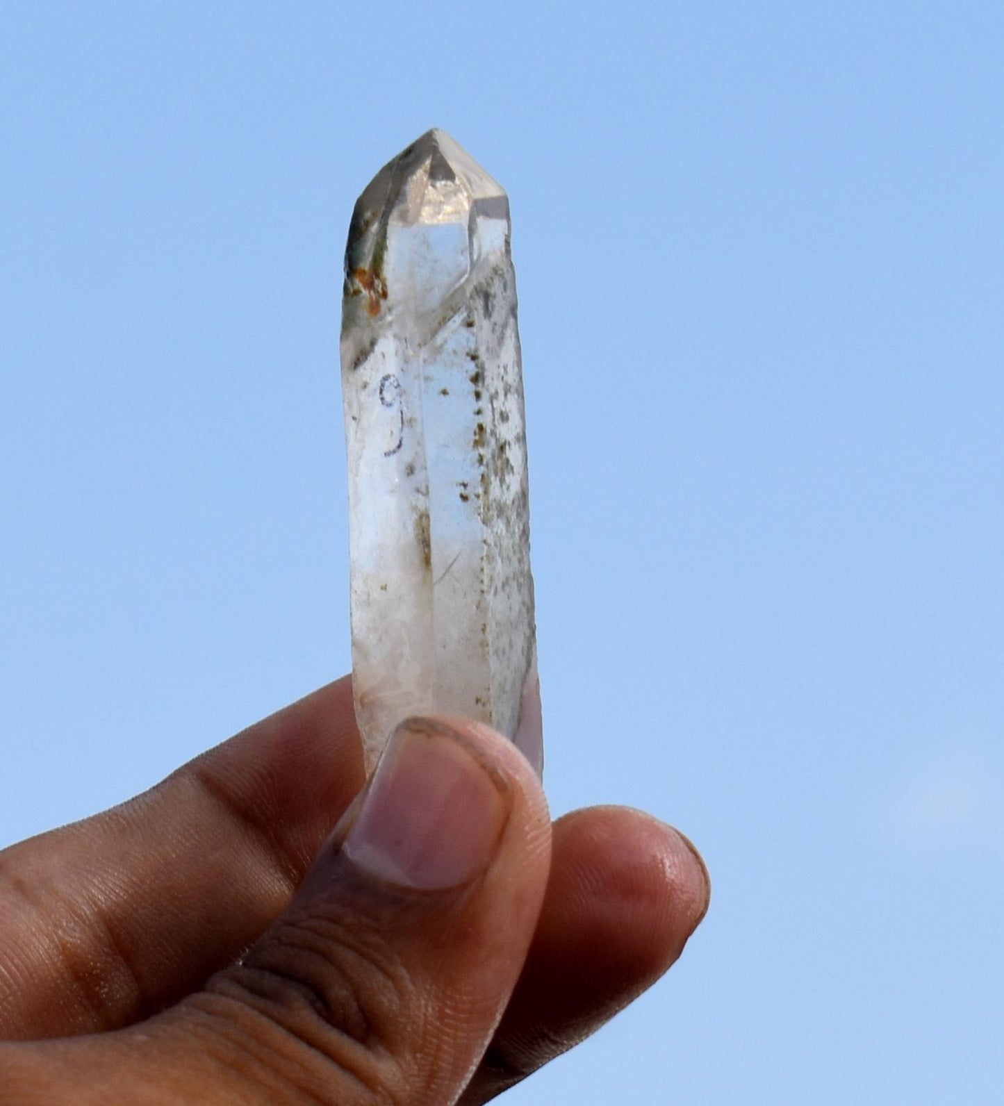 Natural lemurian Moss Seed Crystal, Healing Crystal, Quartz Tower, Quartz Crystal, Rare Crystal, Size-2'' Inch-0.5''inche, 25.25 Gram