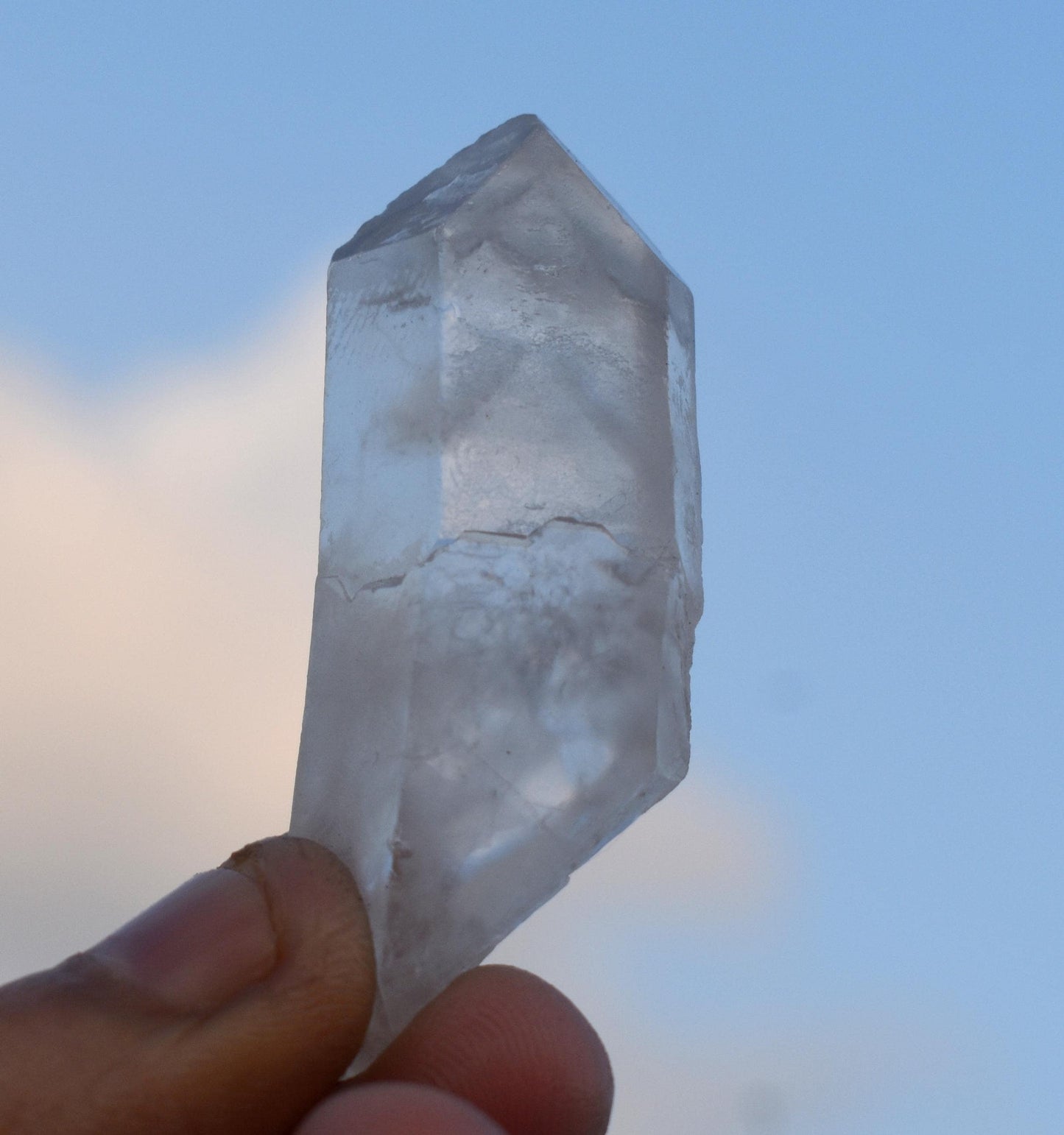 Phantom, Natural White Phantom In Quartz Tower, High Clarity Crystal, 15.29 Gram, Size-2'' inch-1''inch, Gift For Her, Healing Crystal,