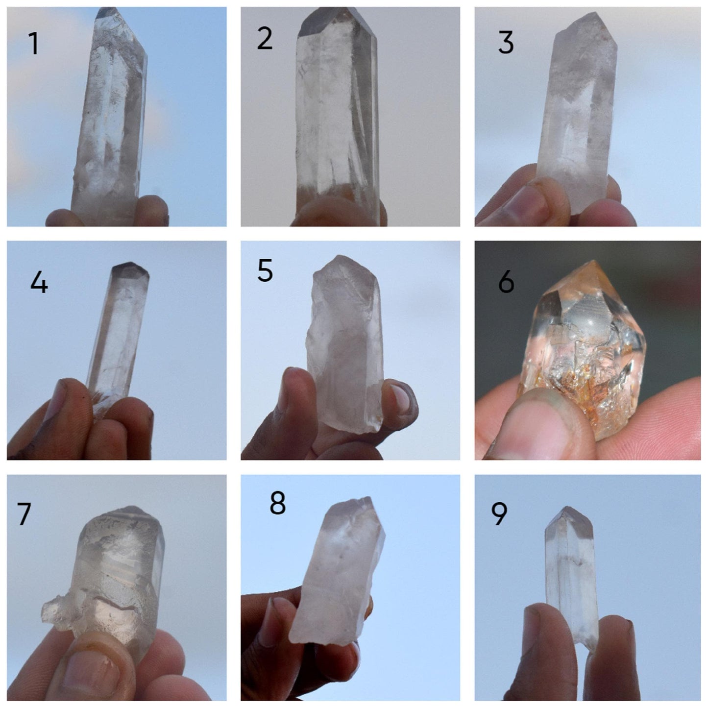 Crystal, Natural Lemurian Crystal, Clear Crystal Pencil Gemstone, 5000 Carat, Mix Shape And Mix Size, Healing Crystal, Mediation Crystal,