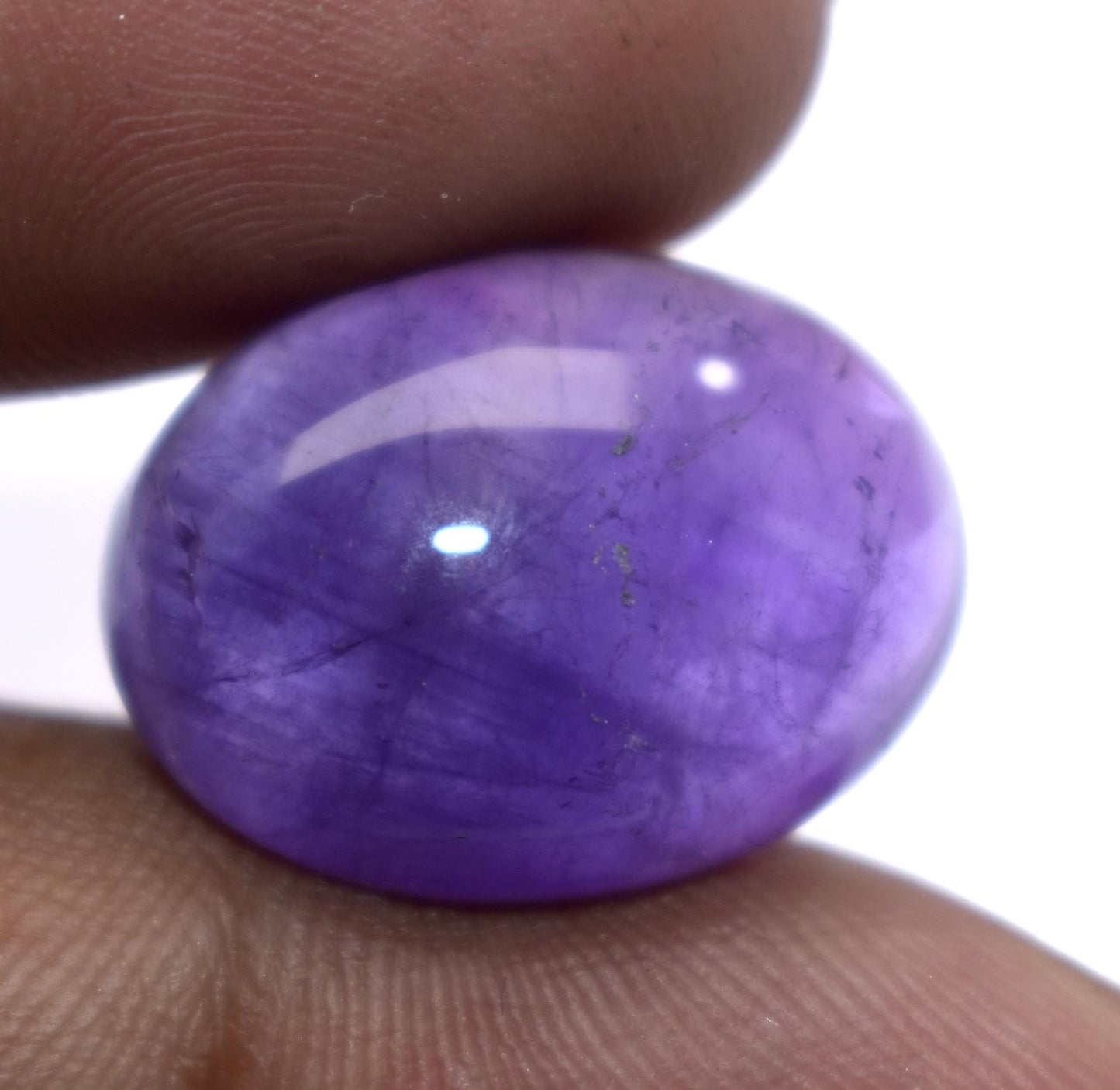 Rare & Natural Purple Amethyst, Oval Cabochon Loose Gemstone, 17.70 Carat, Size-15x20x8.5mm, Gift For Her,