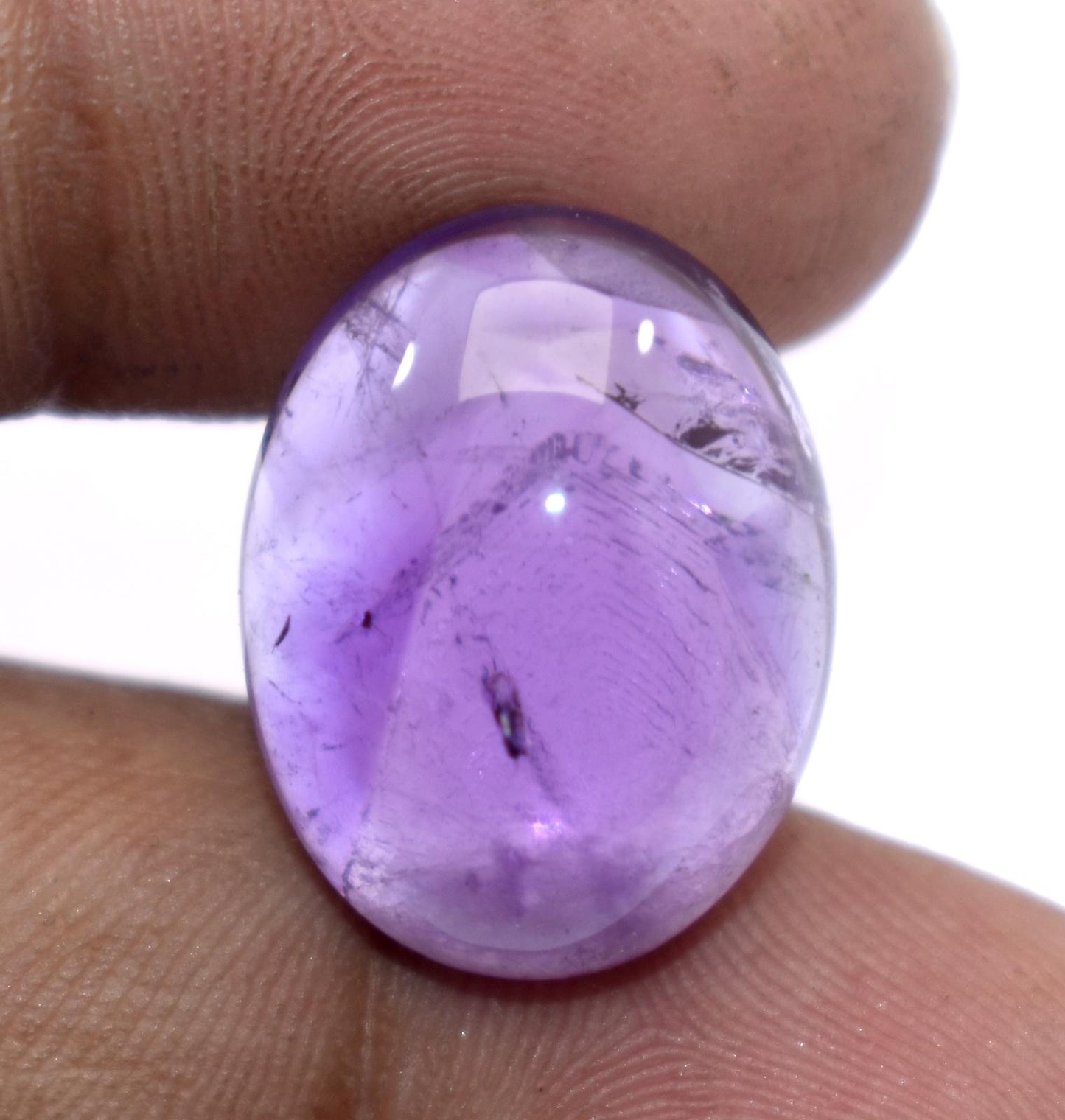 Rare & Natural Purple Amethyst, Oval Cabochon Loose Gemstone, 18.60 Carat, Size-15x19.5x9mm, Gift For Her,