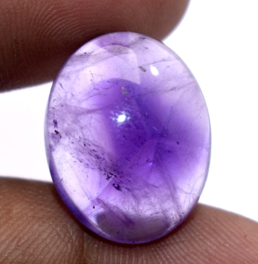 Rare & Natural Purple Amethyst, Oval Cabochon Loose Gemstone, 16.30 Carat, Size-15.5x20x7.5mm, Gift For Her,