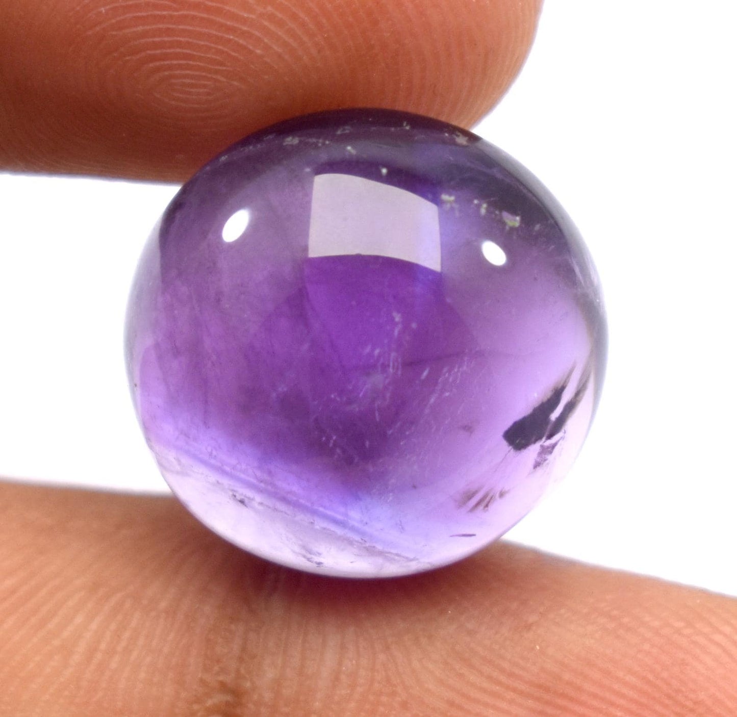 Rare & Natural Purple Amethyst, Round Cabochon Loose Gemstone, 21.50 Carat, Size-17.5x17.5x9mm, Gift For Her,