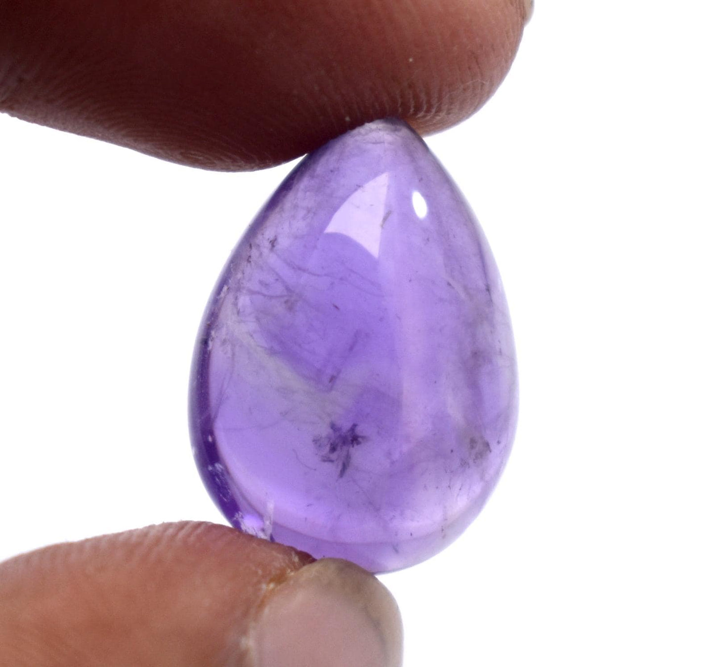 Amethyst, Natural Purple Amethyst, Pear Cabochon Loose Gemstone, 18.00 Carat, Size-13.5x18.5x8.5mm, Gift For Her,