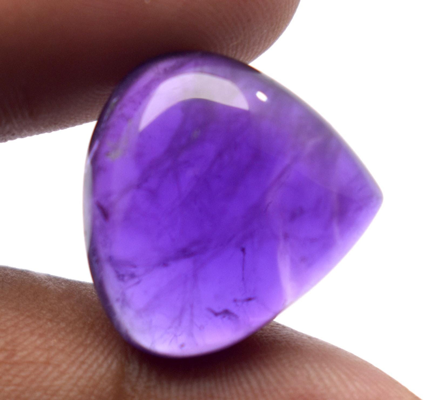 Amethyst, Natural Purple Amethyst, Pear Cabochon Loose Gemstone, 20.85 Carat, Size-9.5x19.5x8mm, Gift For Her,