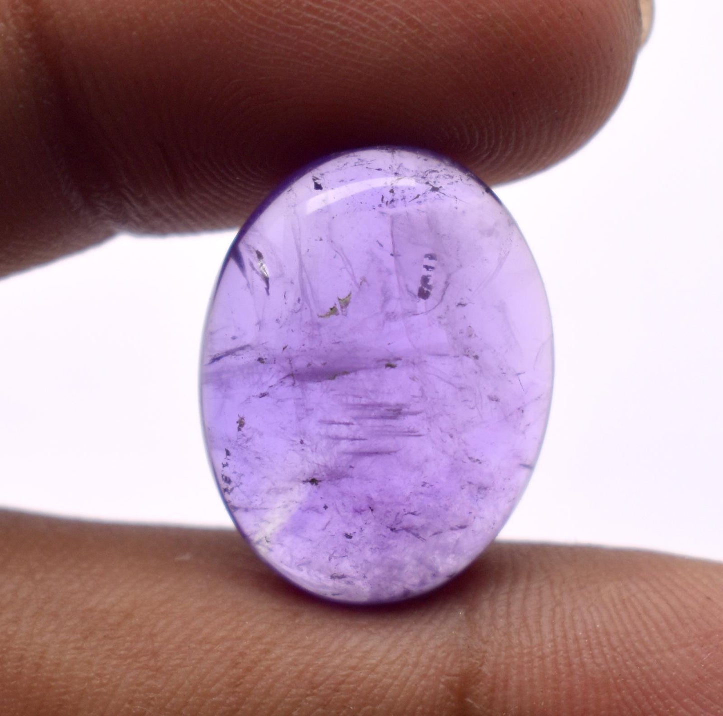 Rare & Natural Purple Amethyst, Oval Cabochon Loose Gemstone, 19.10 Carat, Size-15x20x6.5mm, Gift For Her,