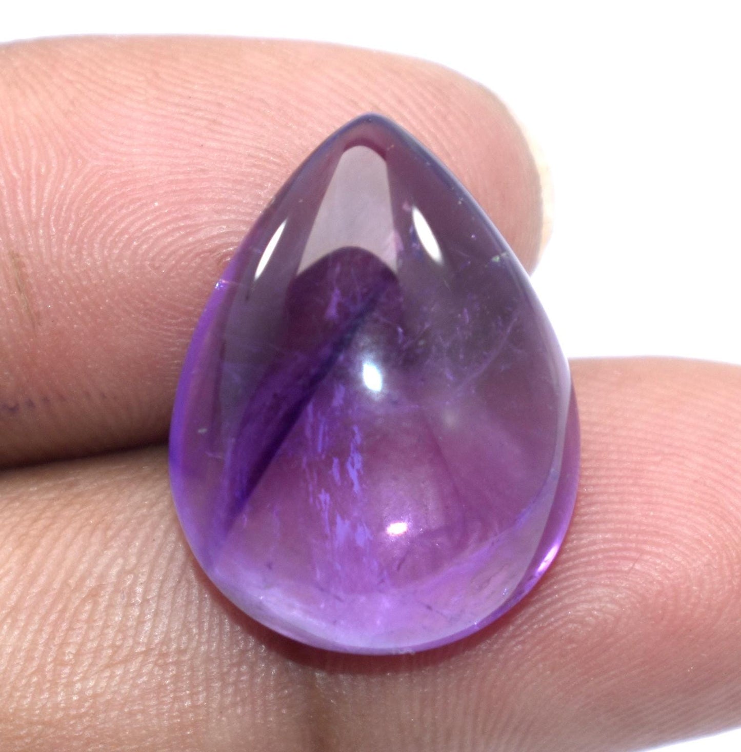 Amethyst, Natural Purple Amethyst, Pear Cabochon Loose Gemstone, 17.40 Carat, Size-18x21x8mm, Gift For Her,