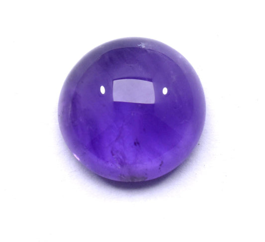 Rare & Natural Purple Amethyst, Round Cabochon Loose Gemstone, 19.60 Carat, Size-18x18x9mm, Gift For Her,