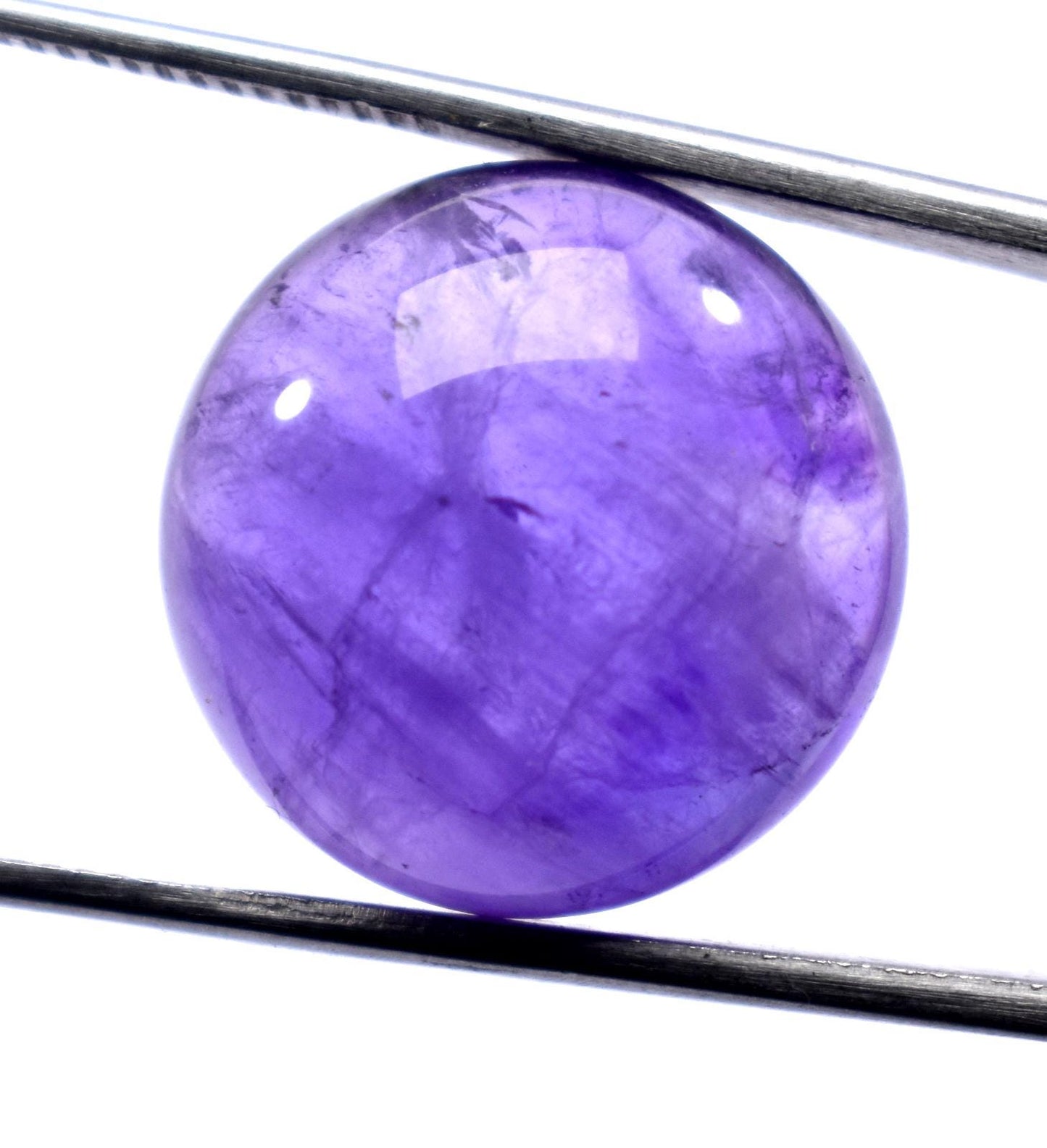 Rare & Natural Purple Amethyst, Round Cabochon Loose Gemstone, 19.60 Carat, Size-18x18x9mm, Gift For Her,