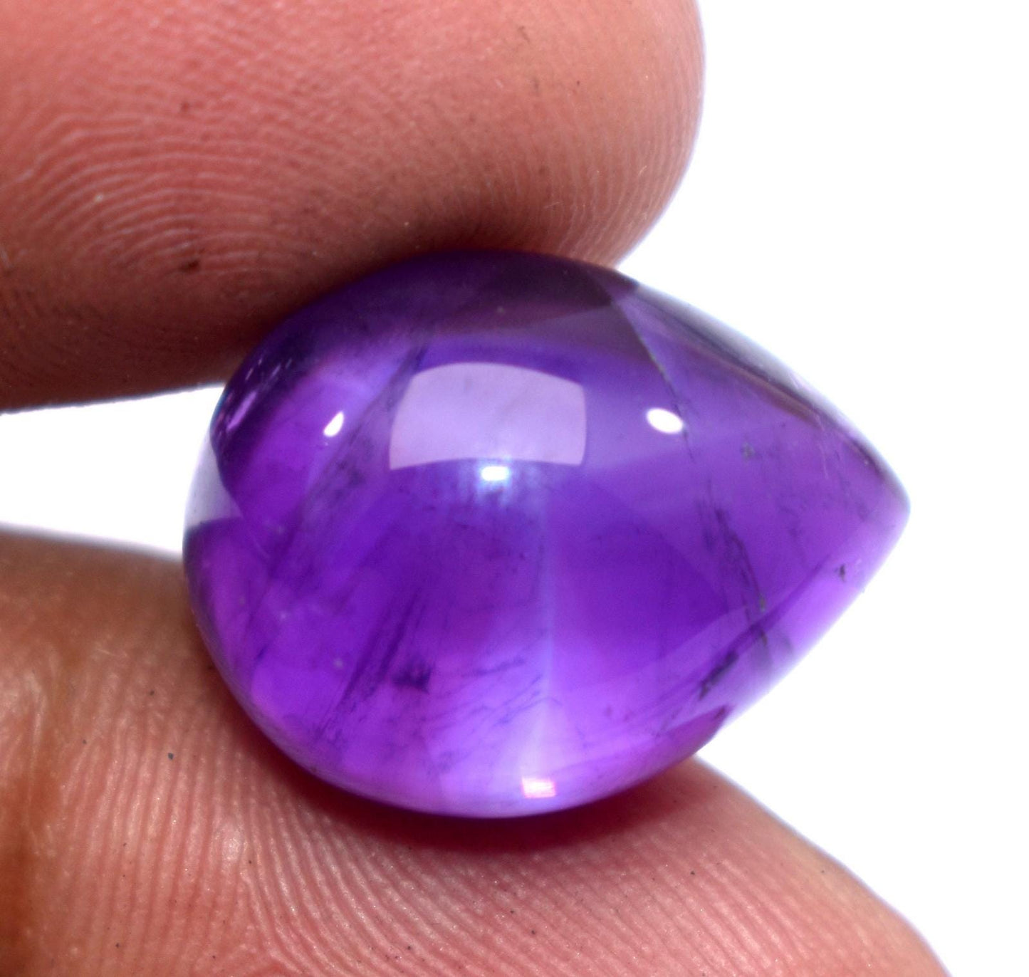 Amethyst, Natural Purple Amethyst, Pear Cabochon Loose Gemstone, 15.30 Carat, Size-13.5x17.5x9.5mm, Gift For Her,