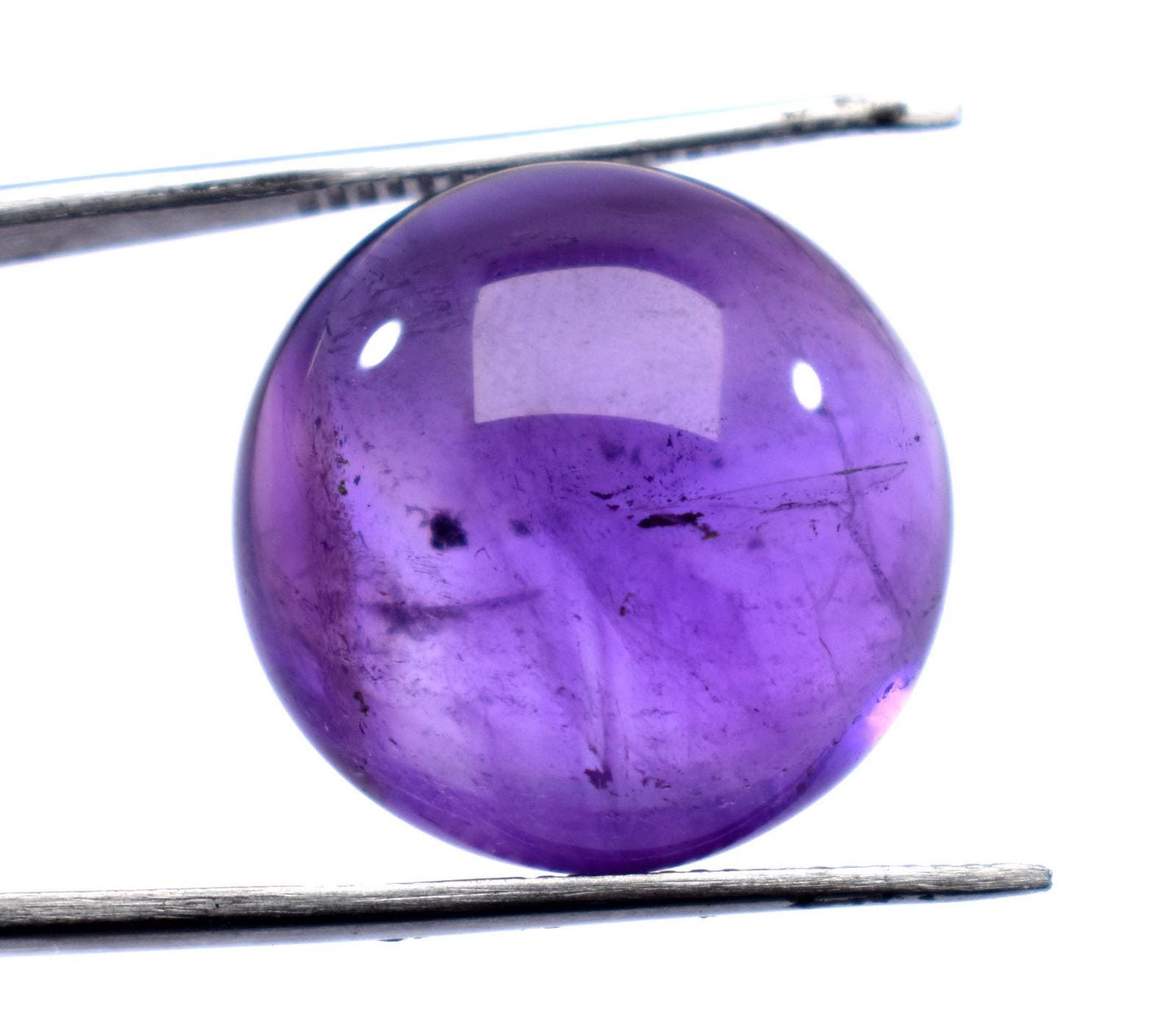 Rare & Natural Purple Amethyst, Round Cabochon Loose Gemstone, 23.40 Carat, Size-19x19x9.5mm, Gift For Her,