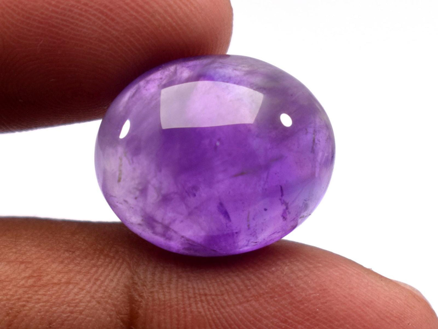 Rare & Natural Purple Amethyst, Oval Cabochon Loose Gemstone, 19.25 Carat, Size-16x19x9mm, Gift For Her,