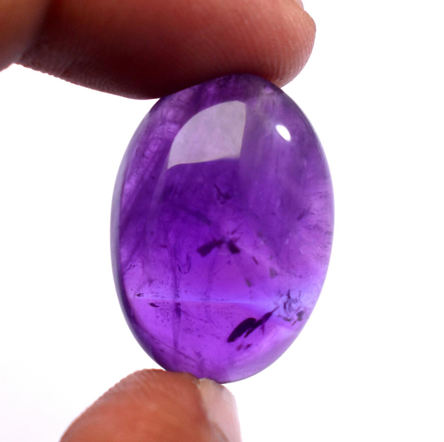 Rare & Natural Purple Amethyst, Oval Cabochon Loose Gemstone, 28.60 Carat, Size-18x24.5x9mm, Gift For Her,