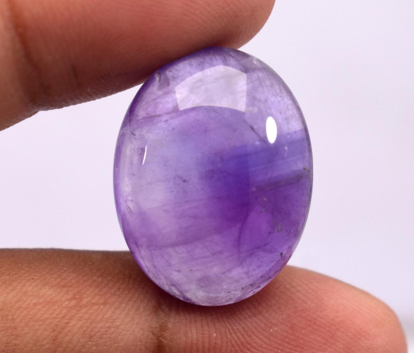 Rare & Natural Purple Amethyst, Oval Cabochon Loose Gemstone, 27.10 Carat, Size-18.5x24x9mm, Gift For Her,