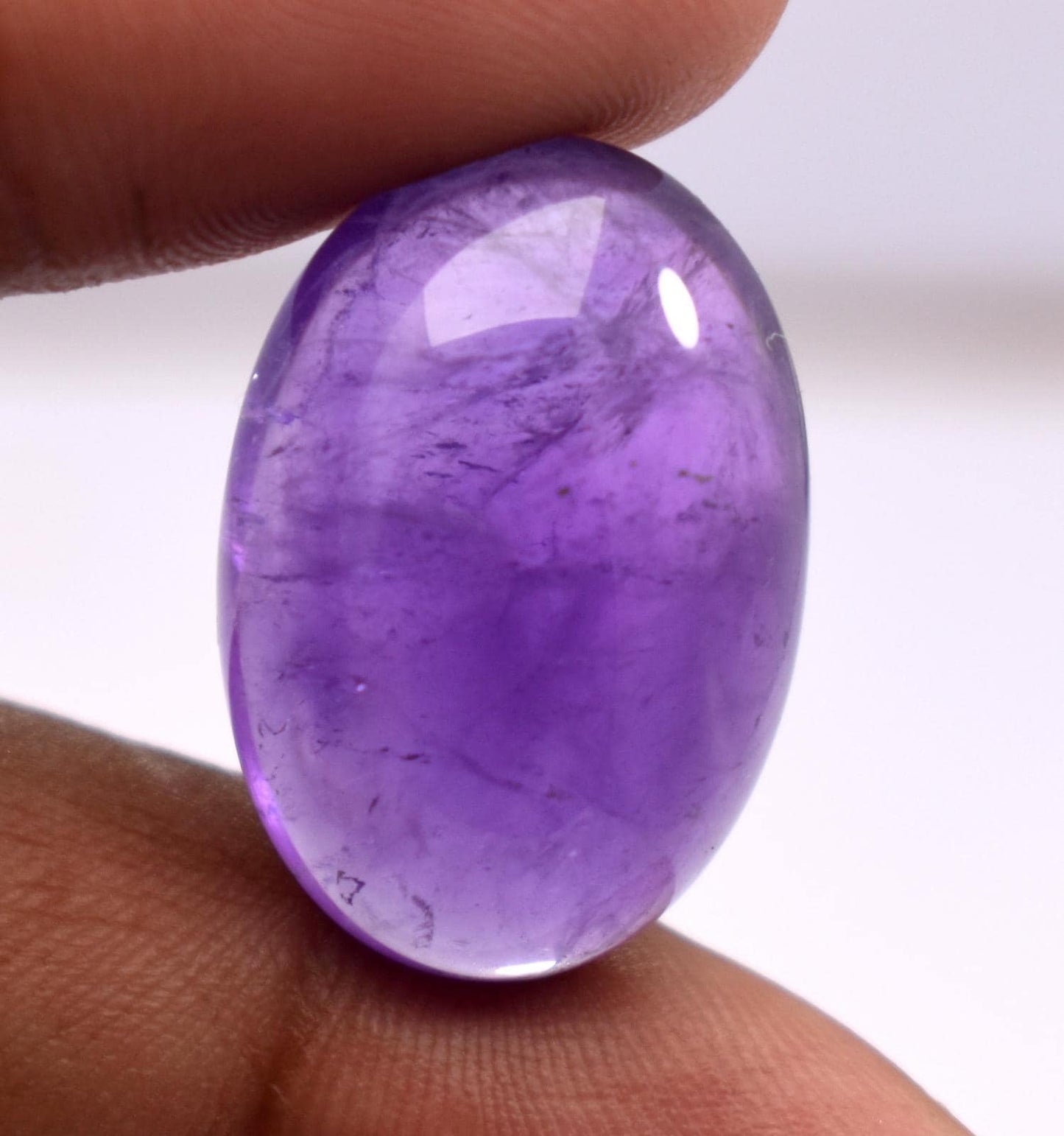 Rare & Natural Purple Amethyst, Oval Cabochon Loose Gemstone, 27.45 Carat, Size-16.5x24x9.5mm, Gift For Her,