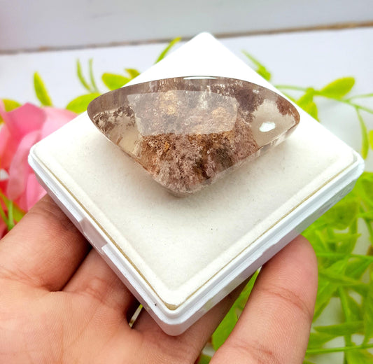 Quartz, Natural Garden Quartz, Fancy Shape Smooth Cabochon Loose Gemstone, 145.50 Carat, Size-26x49x6mm, Gift For Her, PC-1