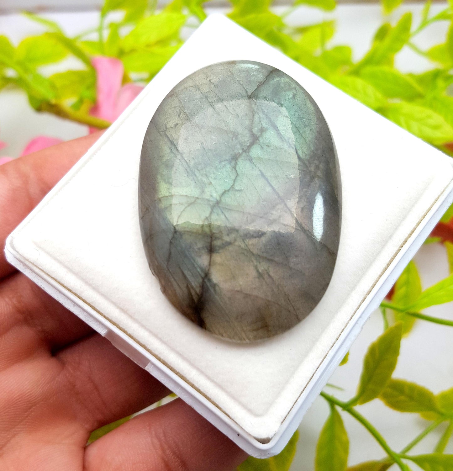 Labradorite, 100% Natural Multi Labradorite, Oval Smooth Cabochon Loose Gemstone, 116.35 Carat, Size-52x35x8mm, Gift For Her, PC-1