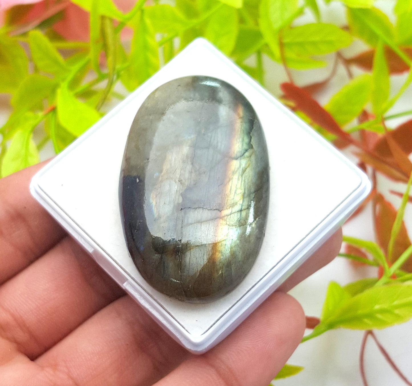 Labradorite, 100% Natural Multi Labradorite, Oval Smooth Cabochon Loose Gemstone, 106.60 Carat, Size-48x30x8mm, Gift For Her, PC-1