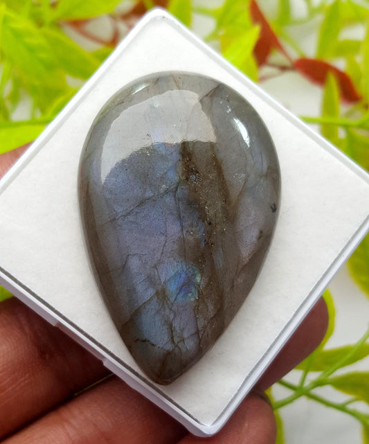 100% Natural Multi Labradorite, Pear Smooth Cabochon Loose Gemstone, 100.00 Carat, Size-48x31x8mm, Gift For Her, PC-1