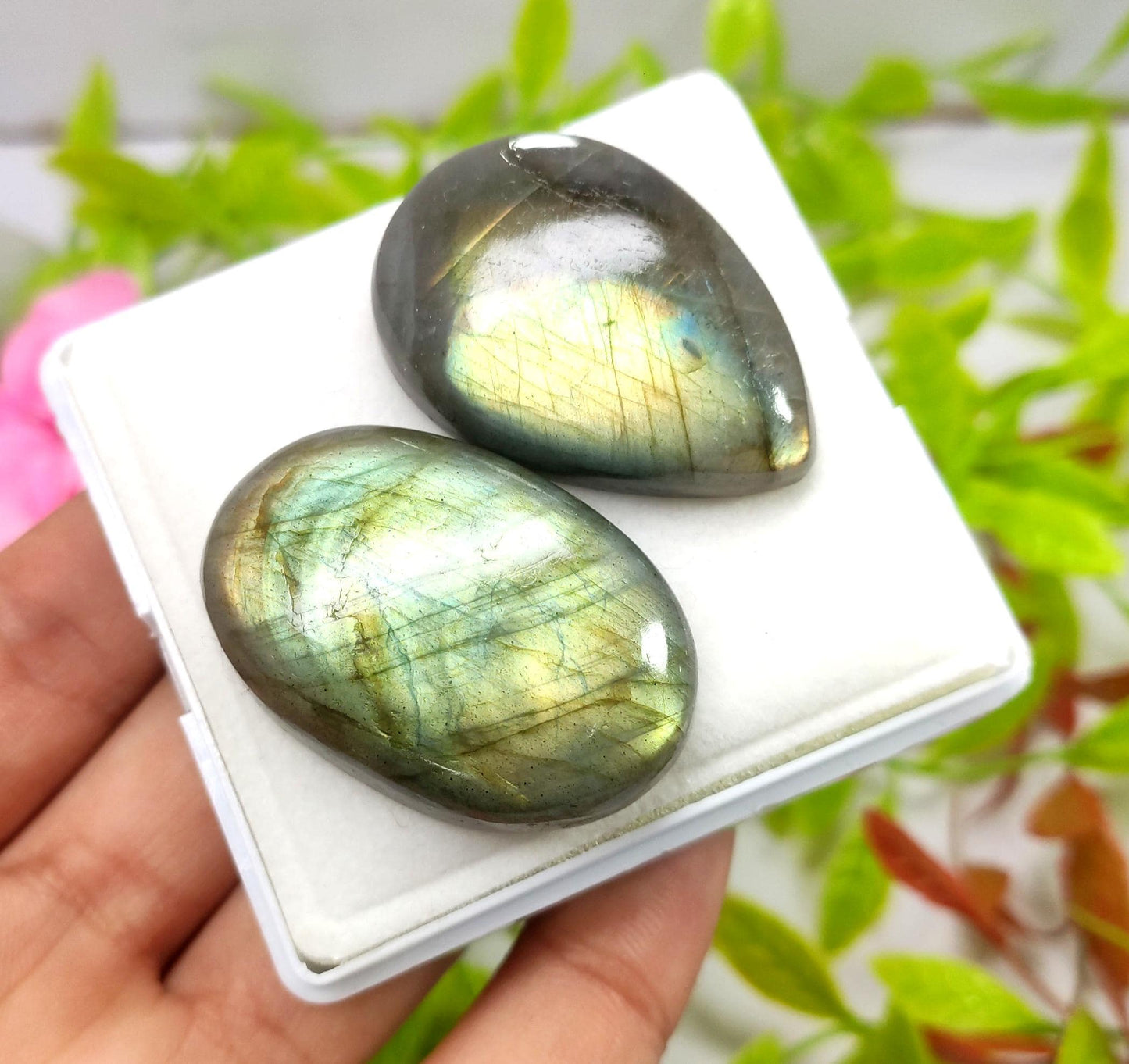 100% Natural Multi Labradorite, Mix Shape Smooth Cabochon Gemstone Lot, 164.00 Carat, Size-39x26x9mm To 38x26x10mm, Gift For Her, PC-2