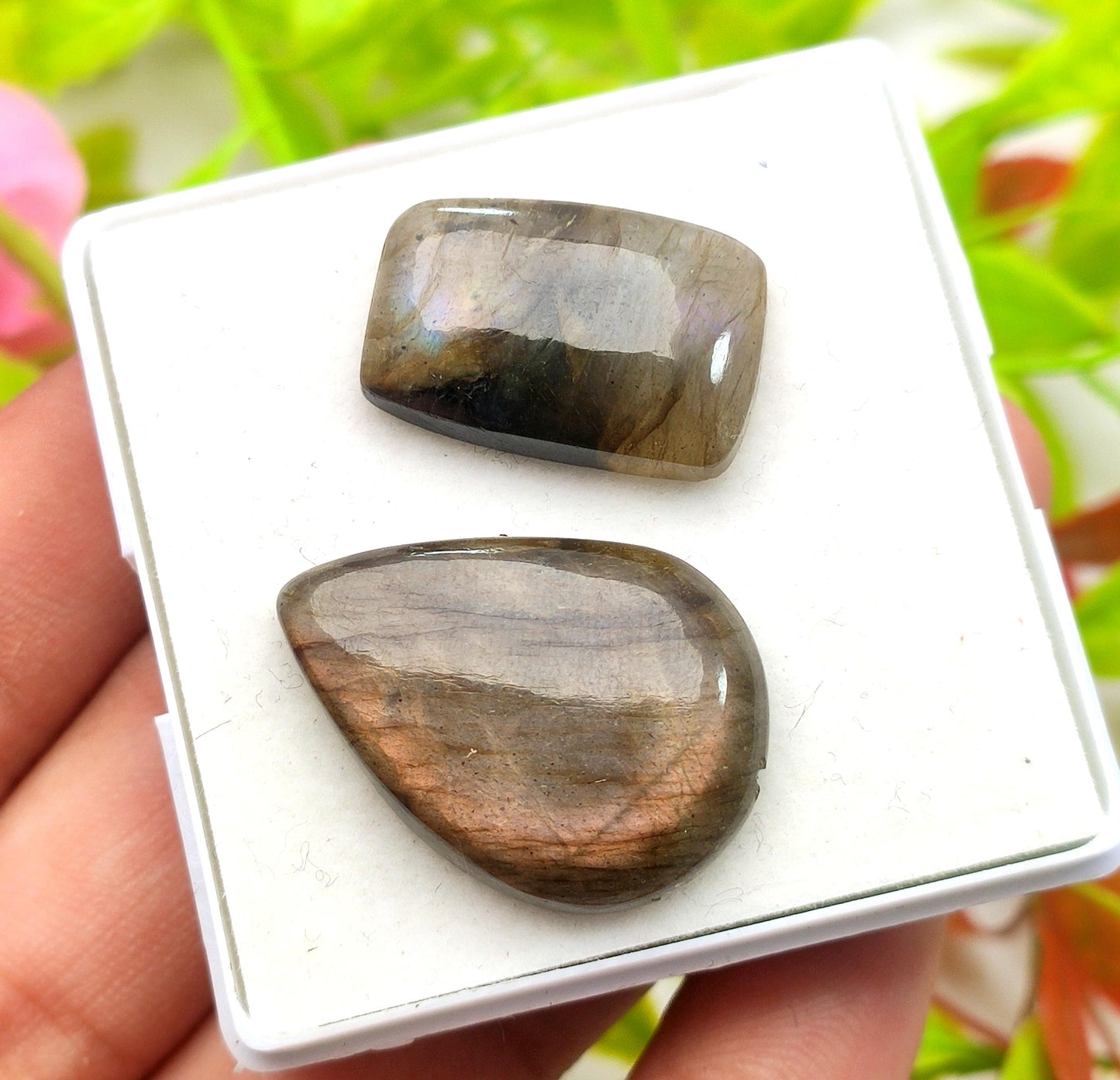 100% Natural Multi Labradorite, Mix Shape Smooth Cabochon Gemstone Lot, 41.30 Carat, Size-23x20x5mm To 22x15x5, Gift For Her, PC-2