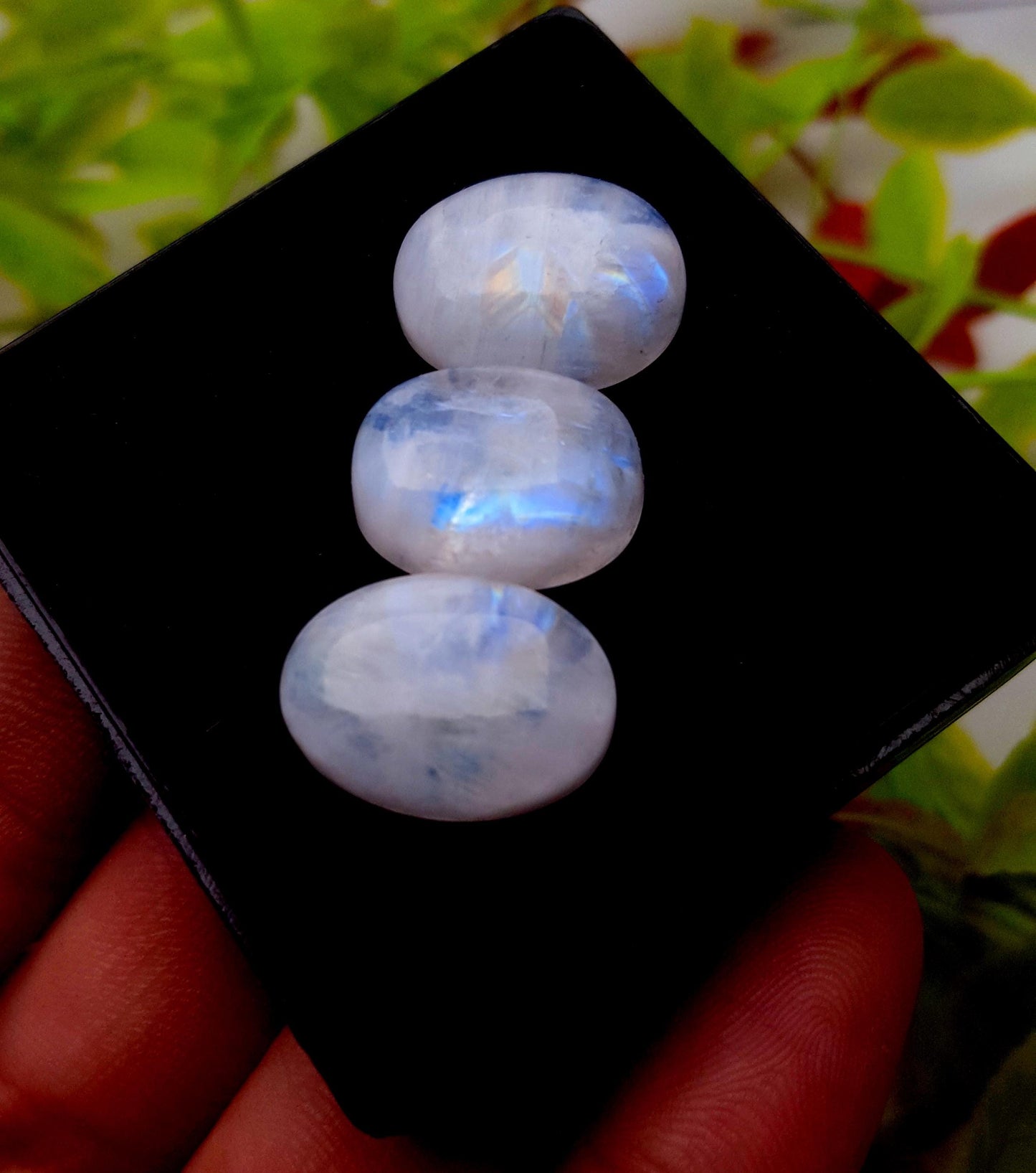 Moonstone, Natural Rainbow Moonstone, Oval Smooth Cabochon Gemstone Lot, 33.80 Carat, Size-18x13x5mm To 16x12x6mm, Gift For Her, PC-3